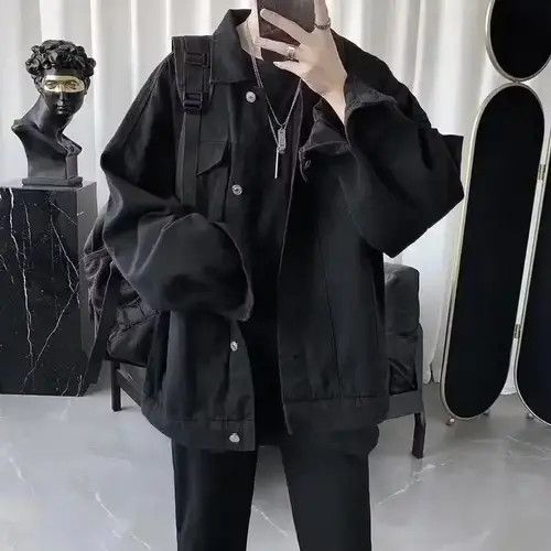 Japanese Brand × Jean Black Oversized Harajuku Denim Jeans Jacket Size US M / EU 48-50 / 2 - 4 Thumbnail