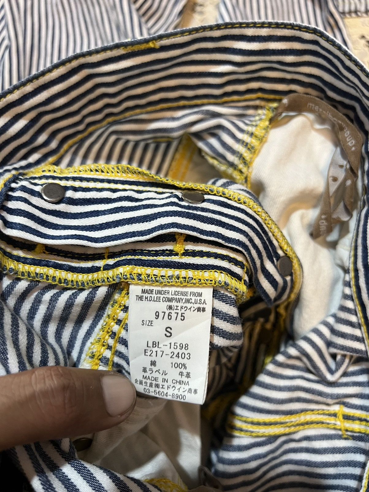 Designer × Lee × mercibeaucoup MERCIBEAUCOUP x LEE STRIPED PANTS Size 29" - 9 Thumbnail