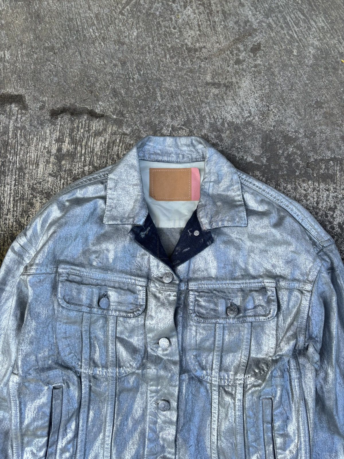 Acne Studios Acnes studios denim silver metallic jacket Size US M / EU 48-50 / 2 - 3 Thumbnail