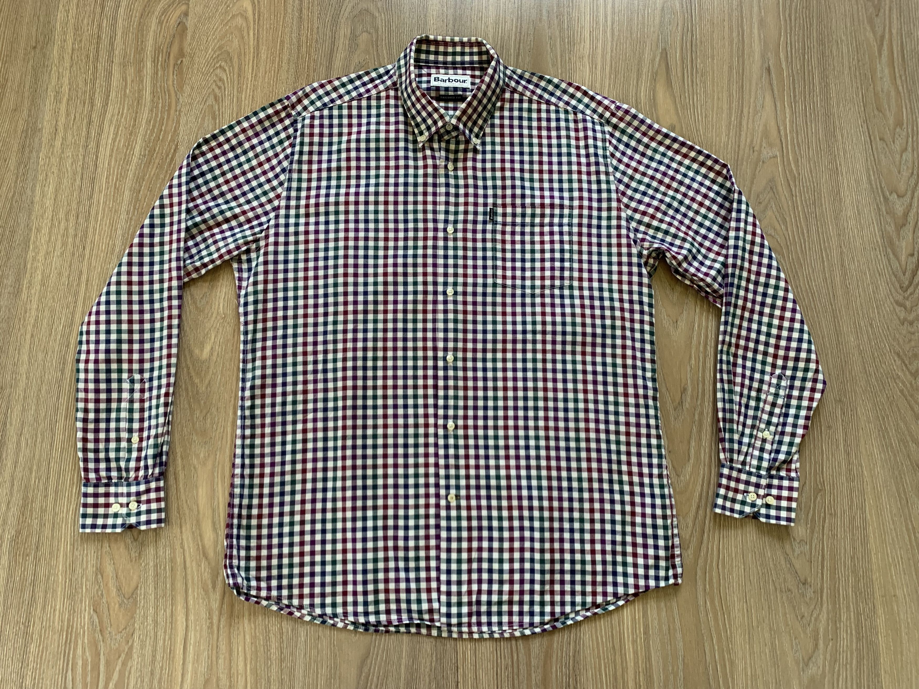 Barbour × Vintage Barbour Cotton Button Up Plaid Shirt Size US L / EU 52-54 / 3 - 2 Thumbnail