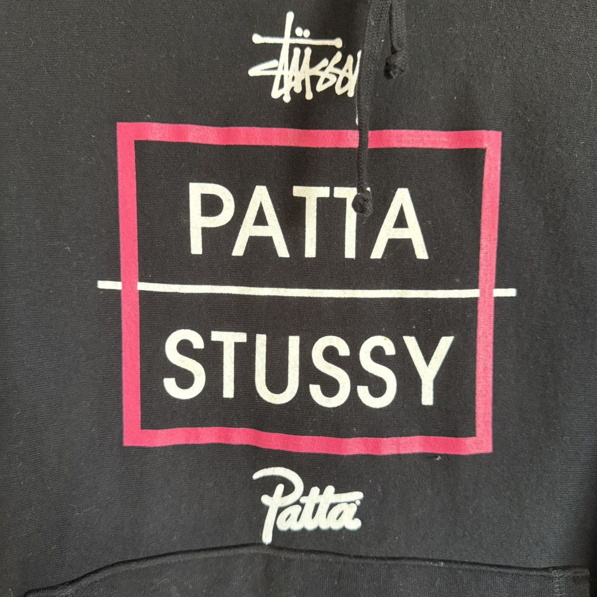 Patta RARE Stussy x Patta Y2K square Logo Heavyweight Hoodie Size US S / EU 44-46 / 1 - 3 Thumbnail