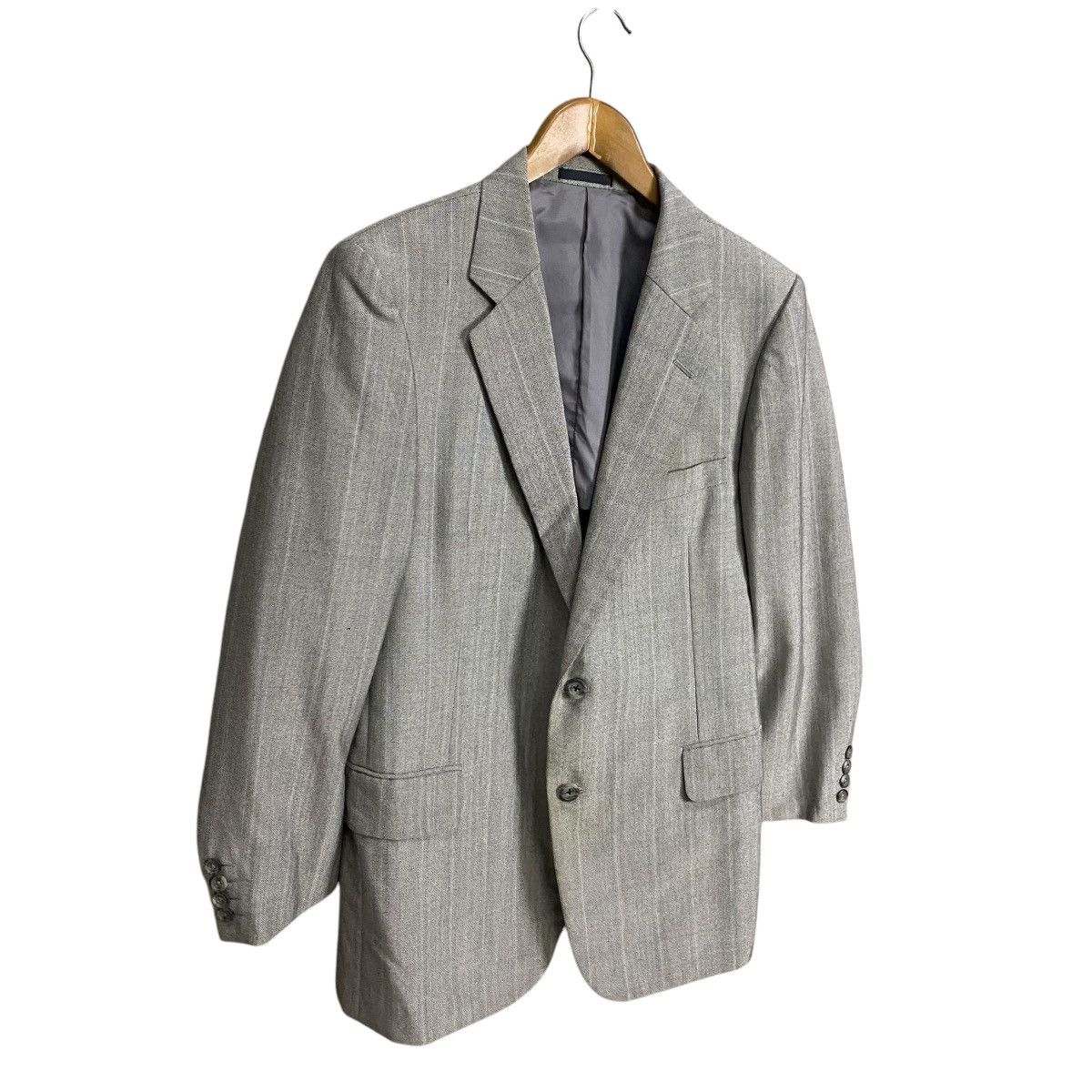 Burberry × Japanese Brand × Vintage Burberrys blazer coat grey plaid Size US M / EU 48-50 / 2 - 2 Thumbnail