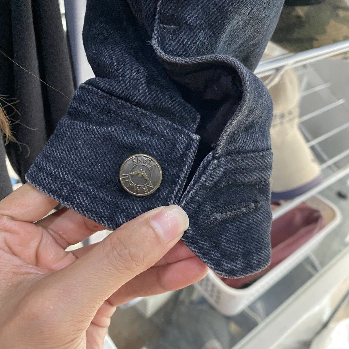 Giorgio Armani Vintage Giorgio Armani Jeans Denim Jacket Sherpa size XS Size US XS / EU 42 / 0 - 6 Thumbnail