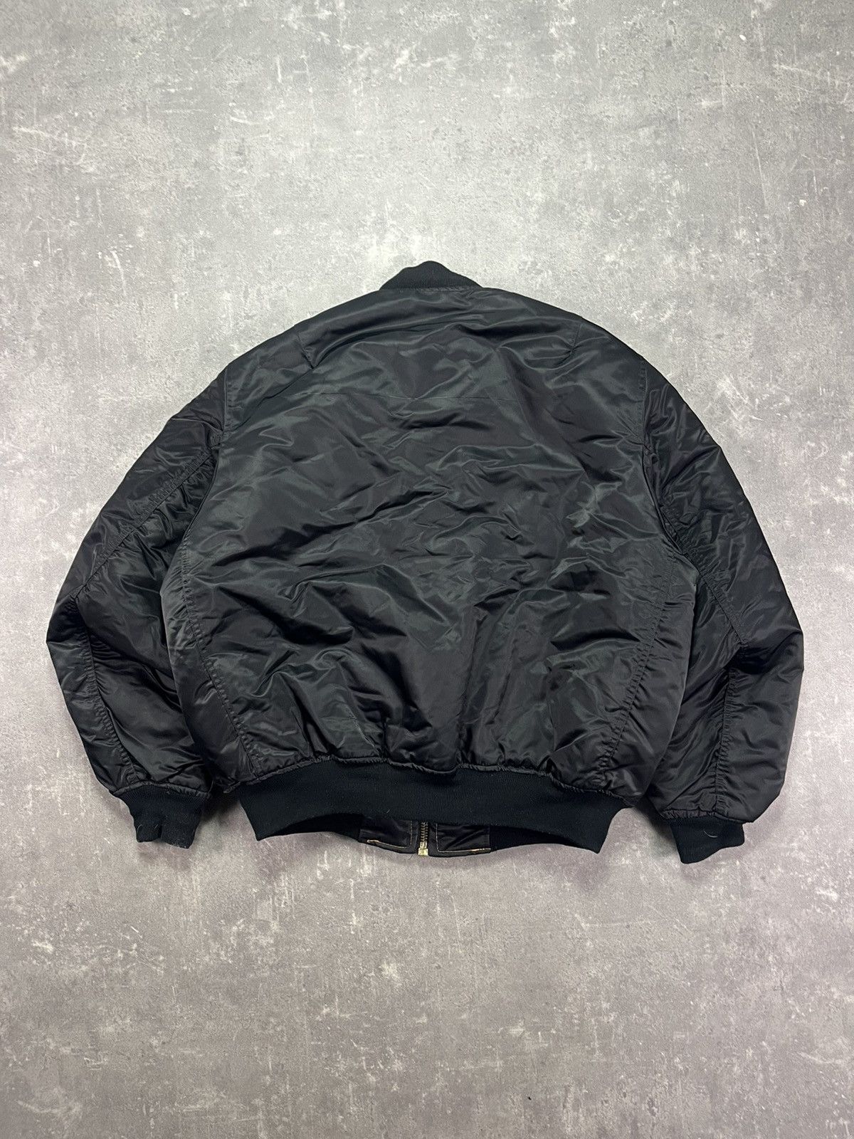 Japanese Brand Canyon Rock Vintage Black MA-1 Bomber Jacket XXL Baggy Size US XXL / EU 58 / 5 - 2 Thumbnail