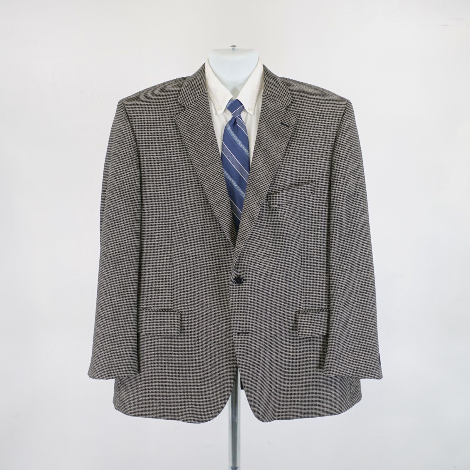 Other Montreal S. Cohen Performance Tweed Textured Wool Black Tan Size 48L - 4 Thumbnail