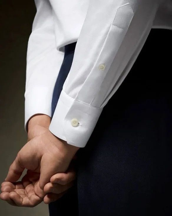 Eton Eton Signature Twill White Dress Shirt- Slim Fit Size US S / EU 44-46 / 1 - 6 Thumbnail