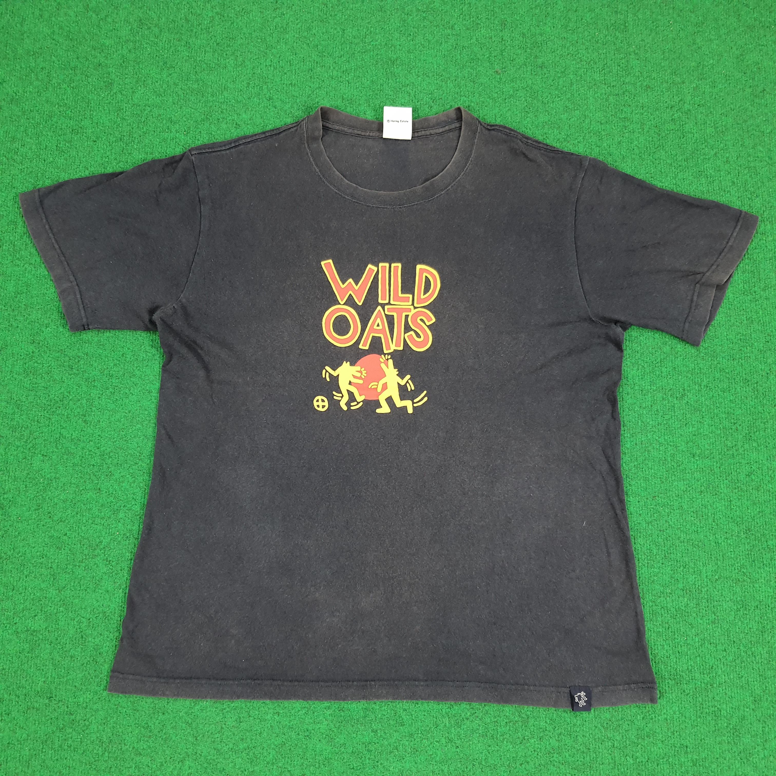 Keith Haring × Vintage Vintage Keith Haring Woild Oats Art Streetwear Tshirt Size US L / EU 52-54 / 3 - 1 Thumbnail