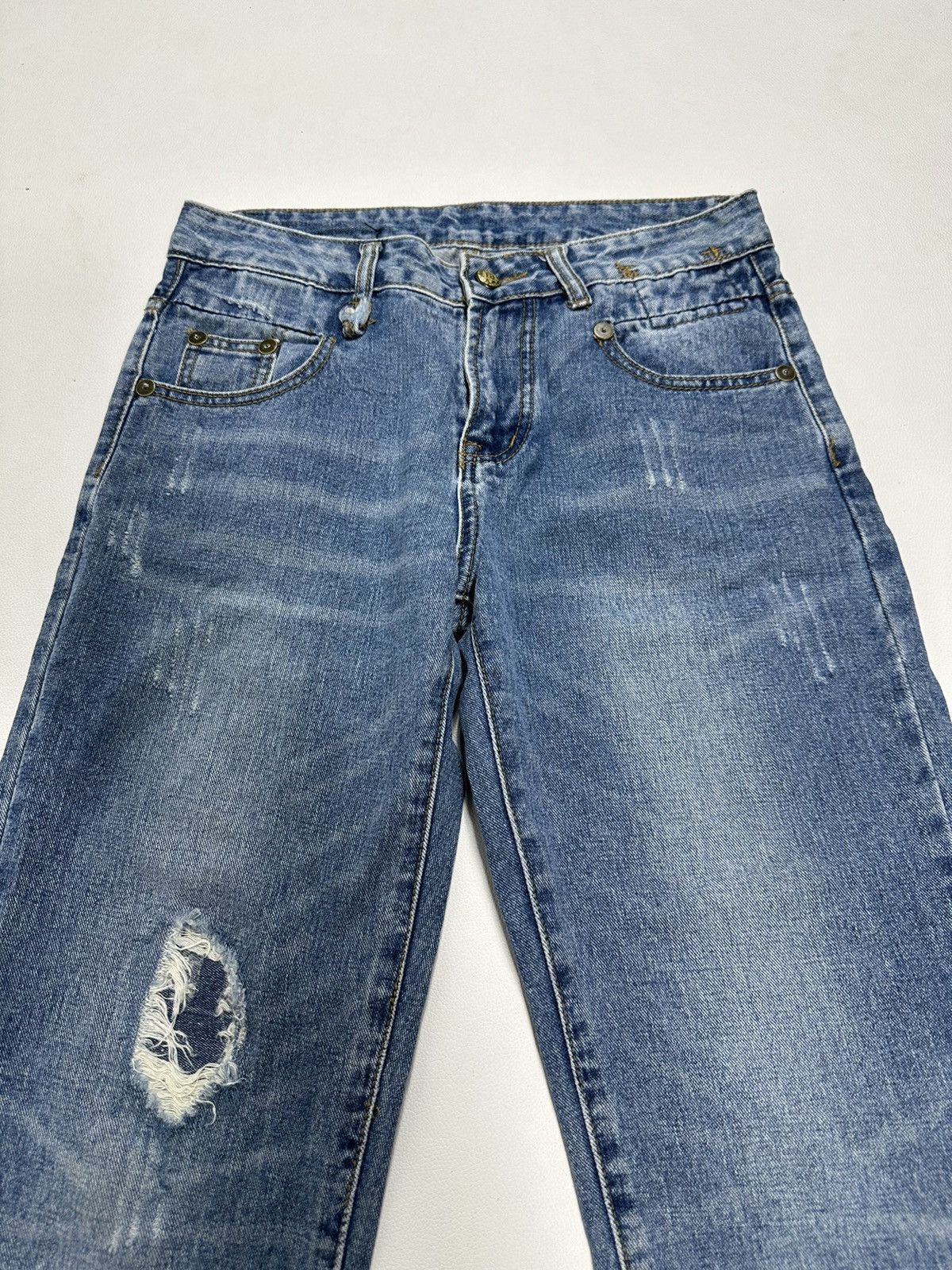 R13 R13 Distressed Jeans SS15 Boy Skinny Size 28" / US 6 / IT 42 - 2 Thumbnail