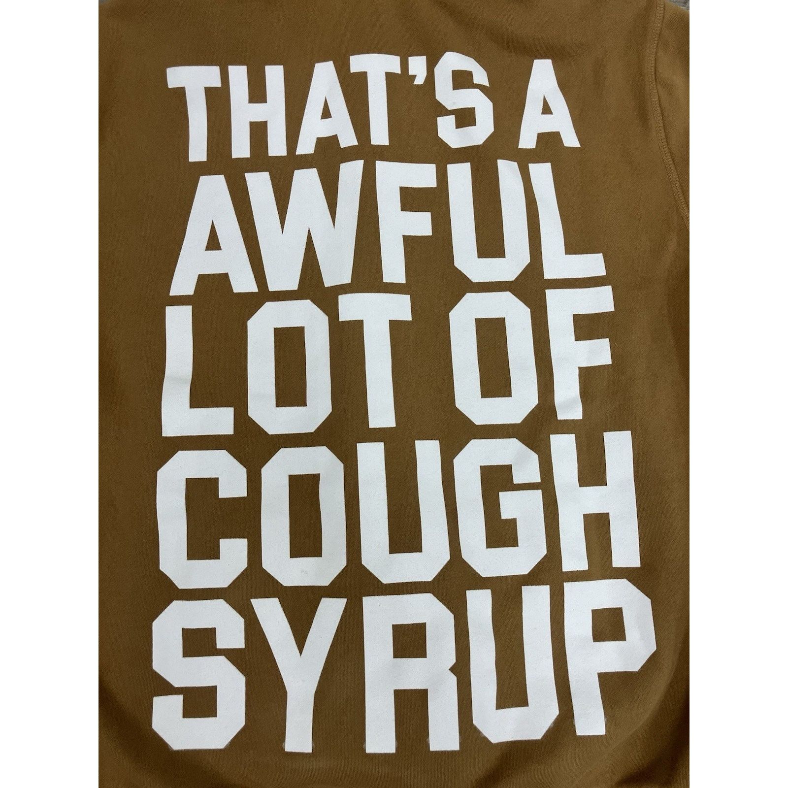 Awful Lot of Cough Syrup Awful Lot Of Cough Syrup Zip Up Hoodie ' Brown ' | NEW! Size US L / EU 52-54 / 3 - 12 Thumbnail