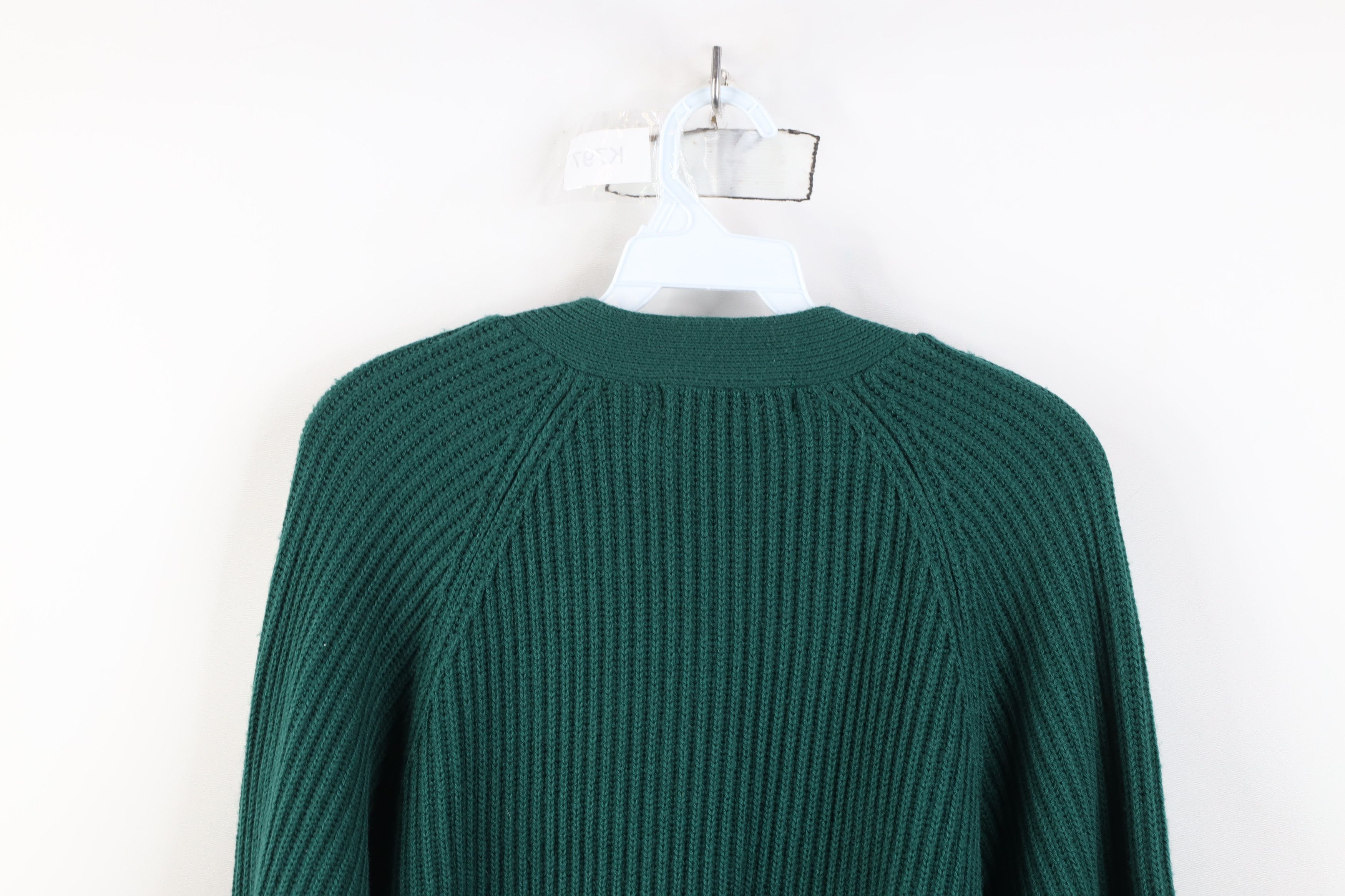 Vintage Vintage 90s Streetwear Heavy Chunky Ribbed Cardigan Sweater Size US M / EU 48-50 / 2 - 10 Thumbnail