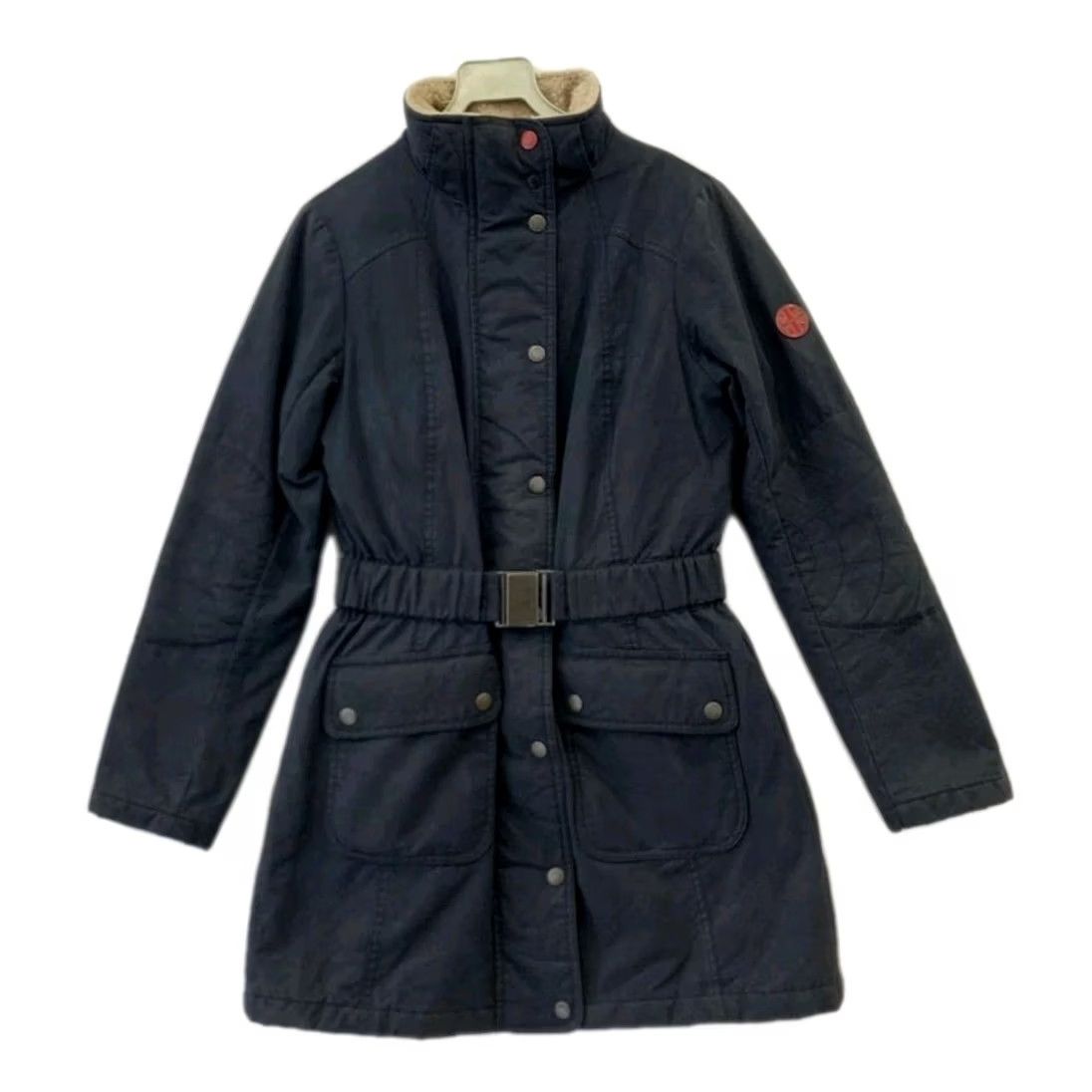 Barbour Barbour Jacket Women’s Navy Belted FibreDown Waxed Cotton Quilted 6 Size M / US 6-8 / IT 42-44 - 2 Thumbnail
