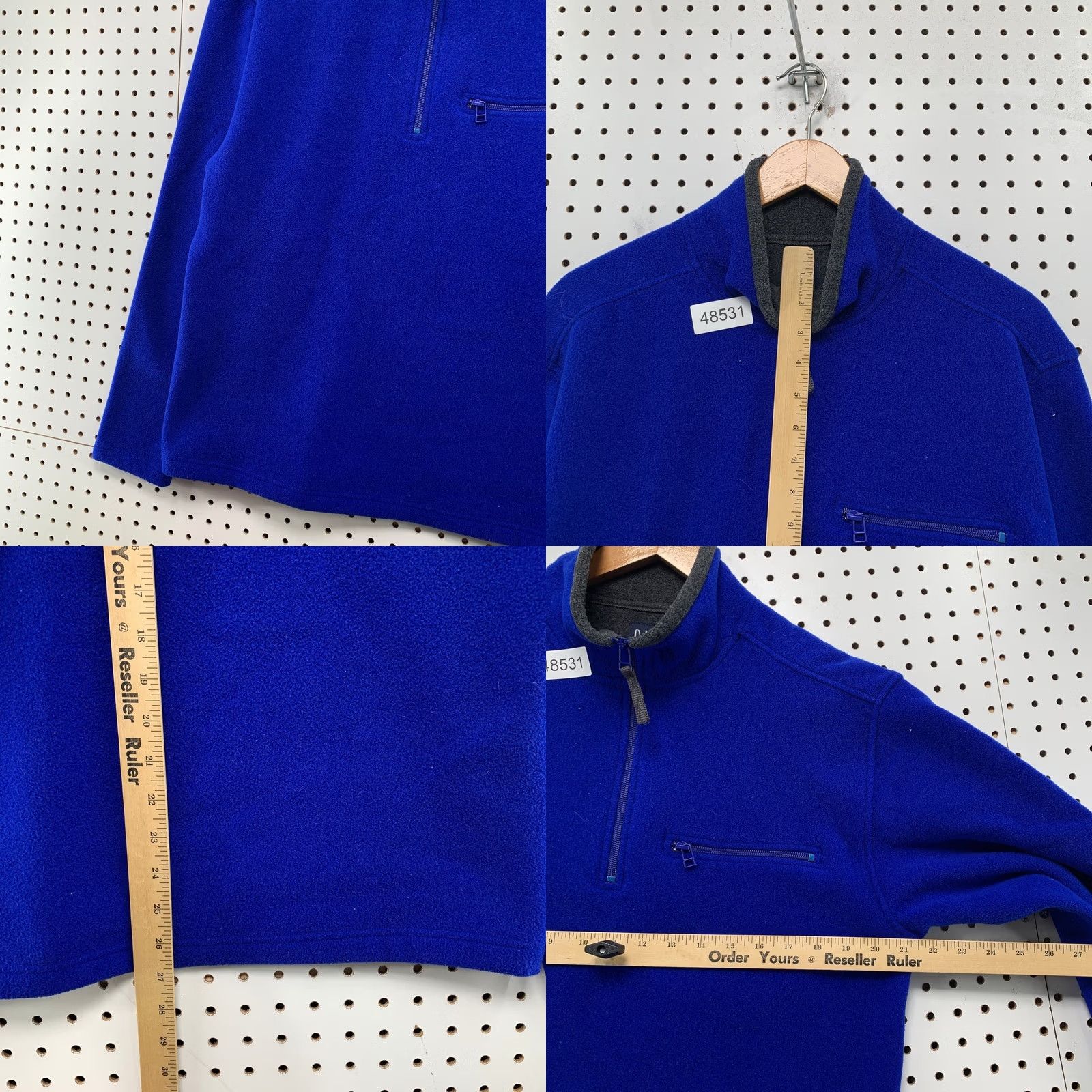 Gap Vintage Gap Fleece Pullover Mock Neck Quarter Zip Blue Pocket Y2K Mens Medium Size US M / EU 48-50 / 2 - 8 Thumbnail