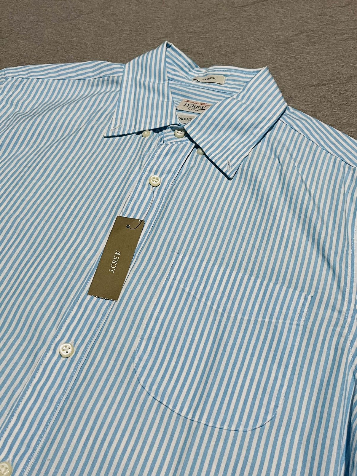 J.Crew J. Crew Blue/White Stripped Long Sleeve Shirt Size US S / EU 44-46 / 1 - 2 Thumbnail