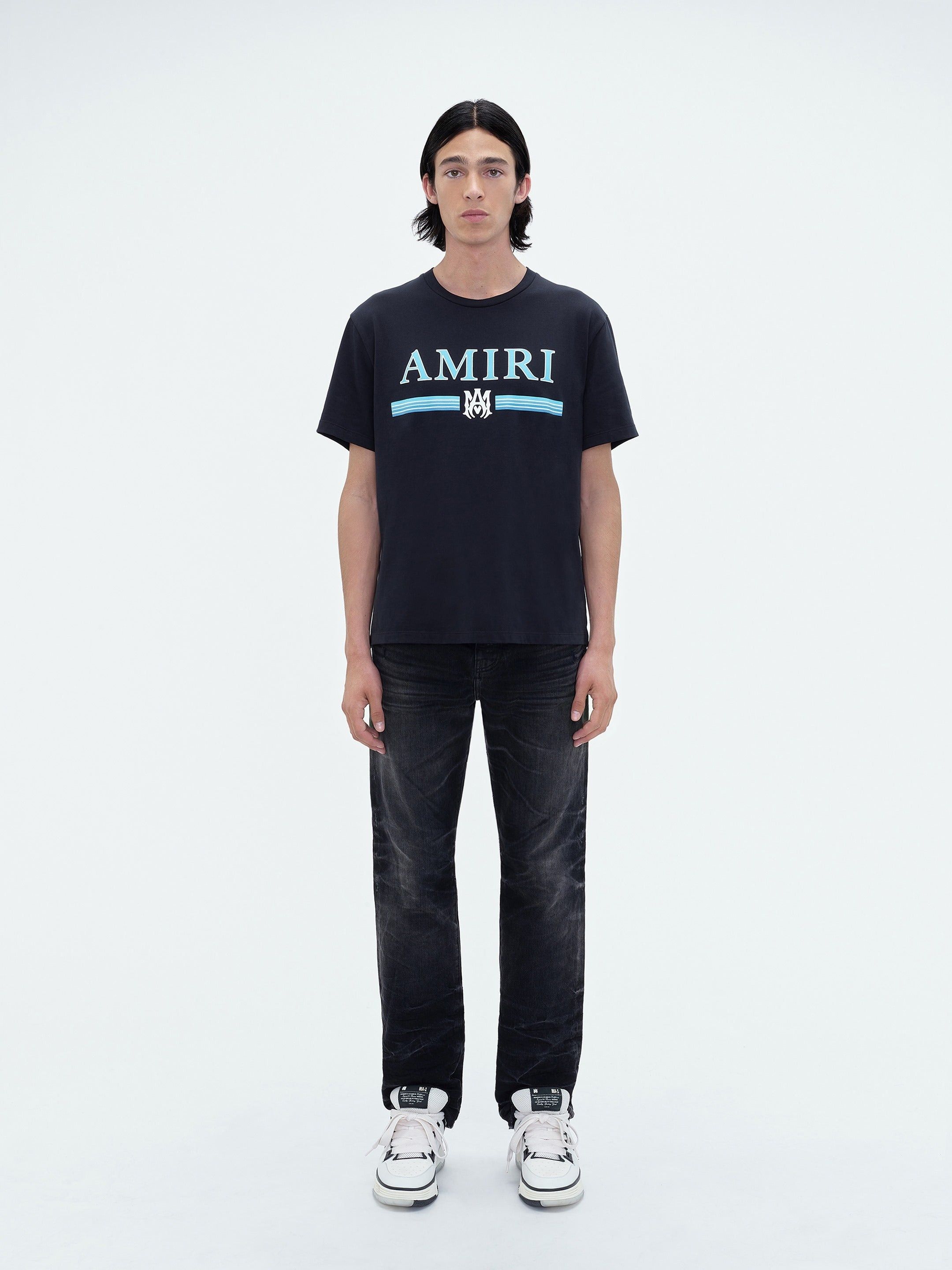 Amiri oc11z0225 MA Bar Short Sleeve T-Shirt in Black Size US M / EU 48-50 / 2 - 2 Thumbnail