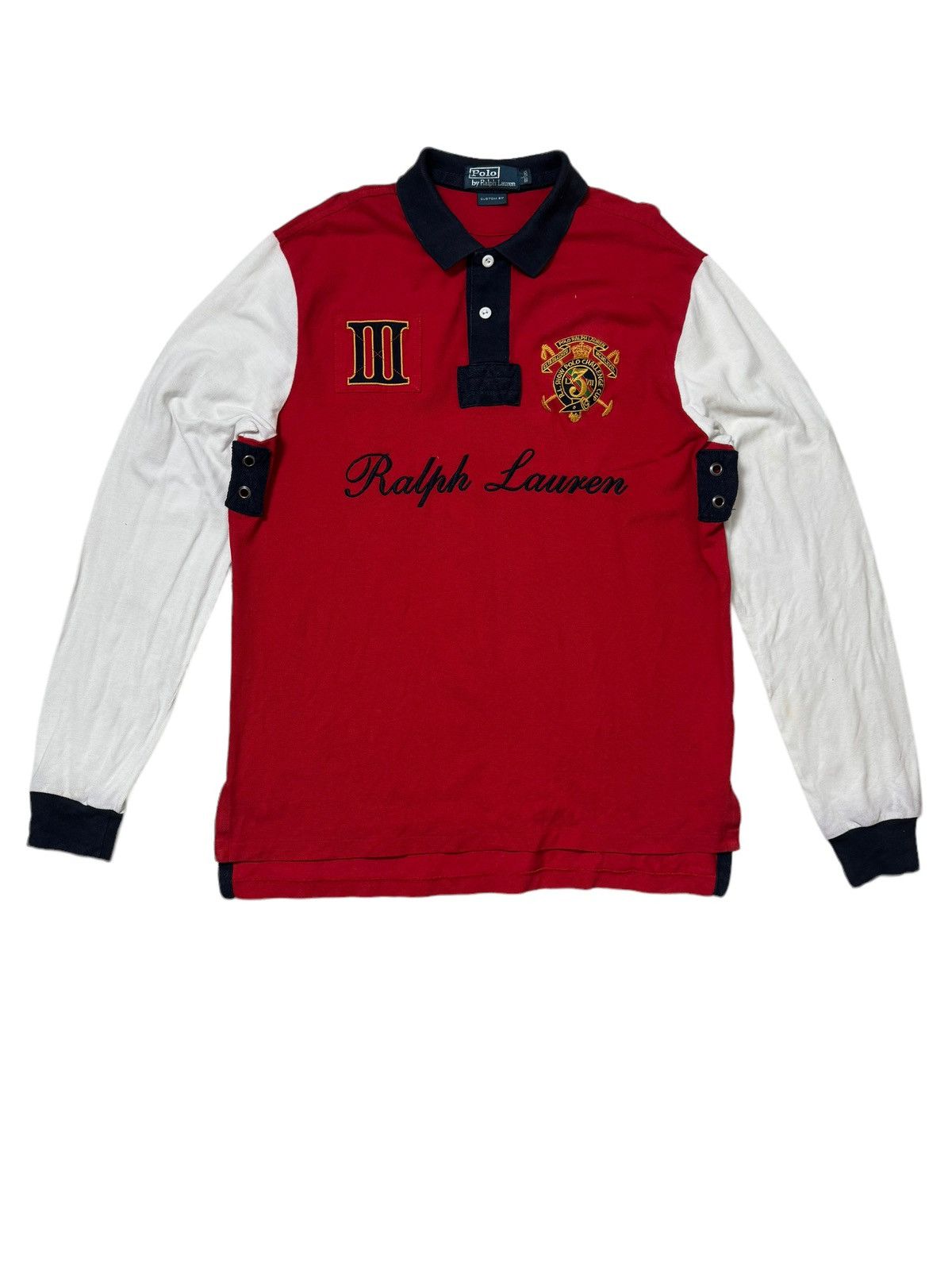 Mens Polo Ralph Lauren Polo Rugby Shirt Snow on sale Polo Challenge Cup Long Sleeve