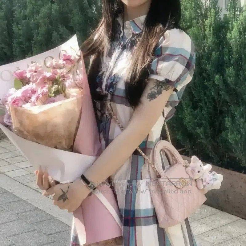 Burberry Summer Cotton Plaid Dress.