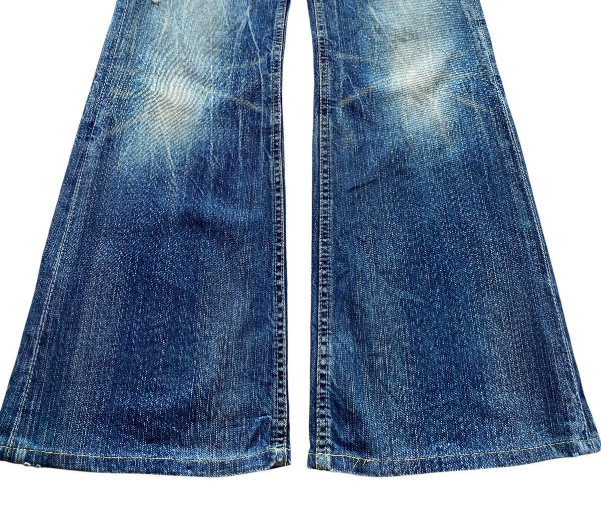 Japanese Brand Brapper Faded Wash Whiskered Style Boot Cut Jeans Size US 28 / EU 44 - 5 Thumbnail