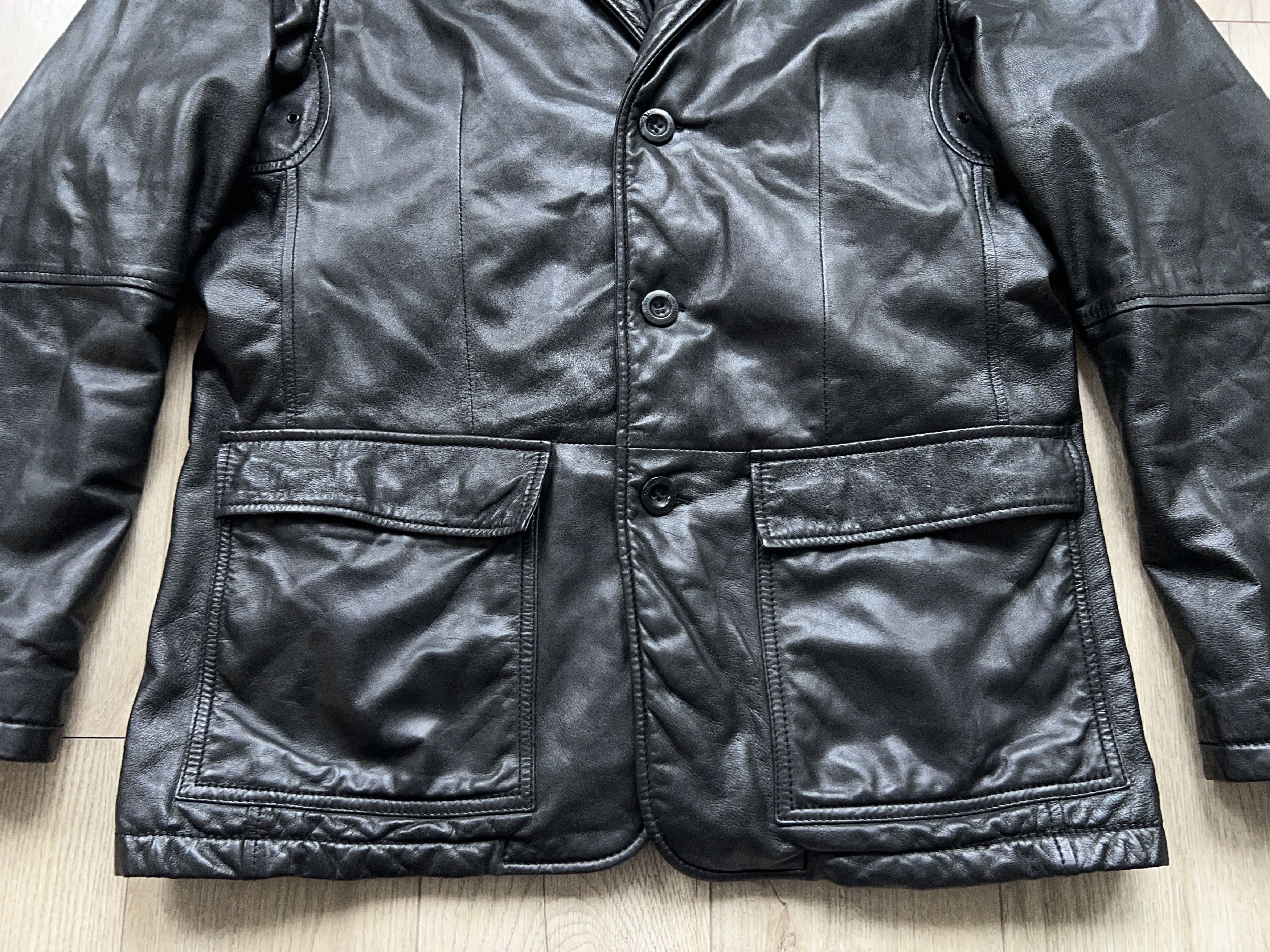 Strellson Mens Swiss Black Soft Leather Jacket Blazer Style Size 50 M Size US M / EU 48-50 / 2 - 3 Thumbnail