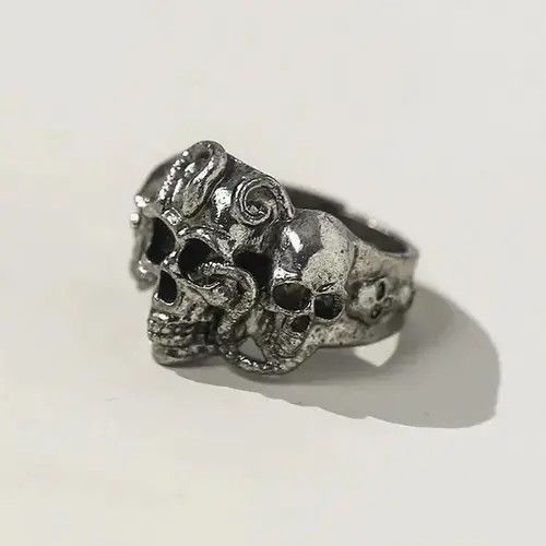 Other Vintage Skull Ring Size ONE SIZE - 1 Thumbnail