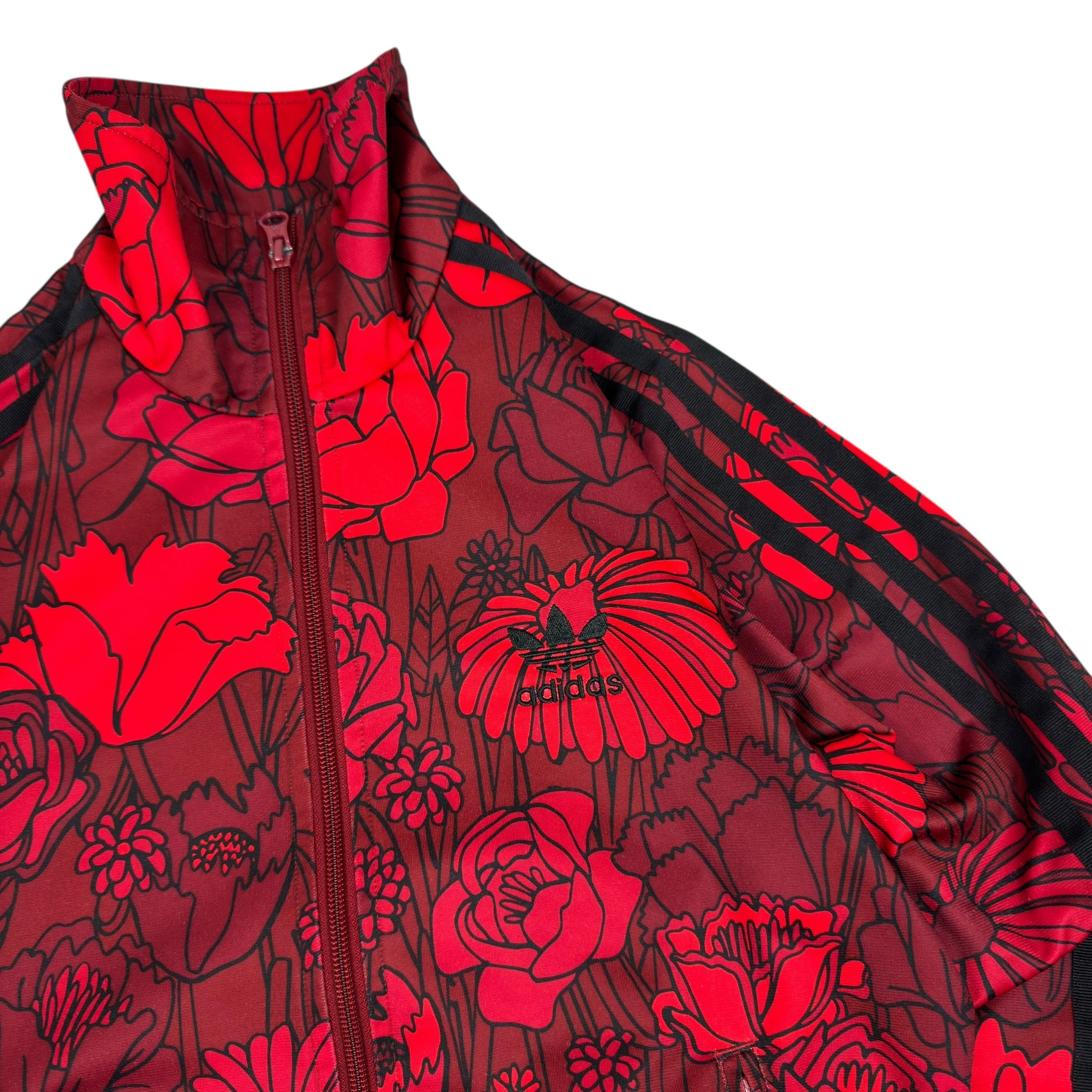 Adidas Adidas Originals Firebird Women's Red Floral Track Jacket S Size S / US 4 / IT 40 - 5 Thumbnail