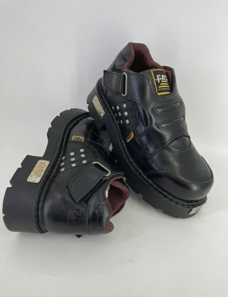 Vintage Genuine leather chunky platform shoes 90s 00s FAT Size US 10 / EU 43 - 1 Thumbnail