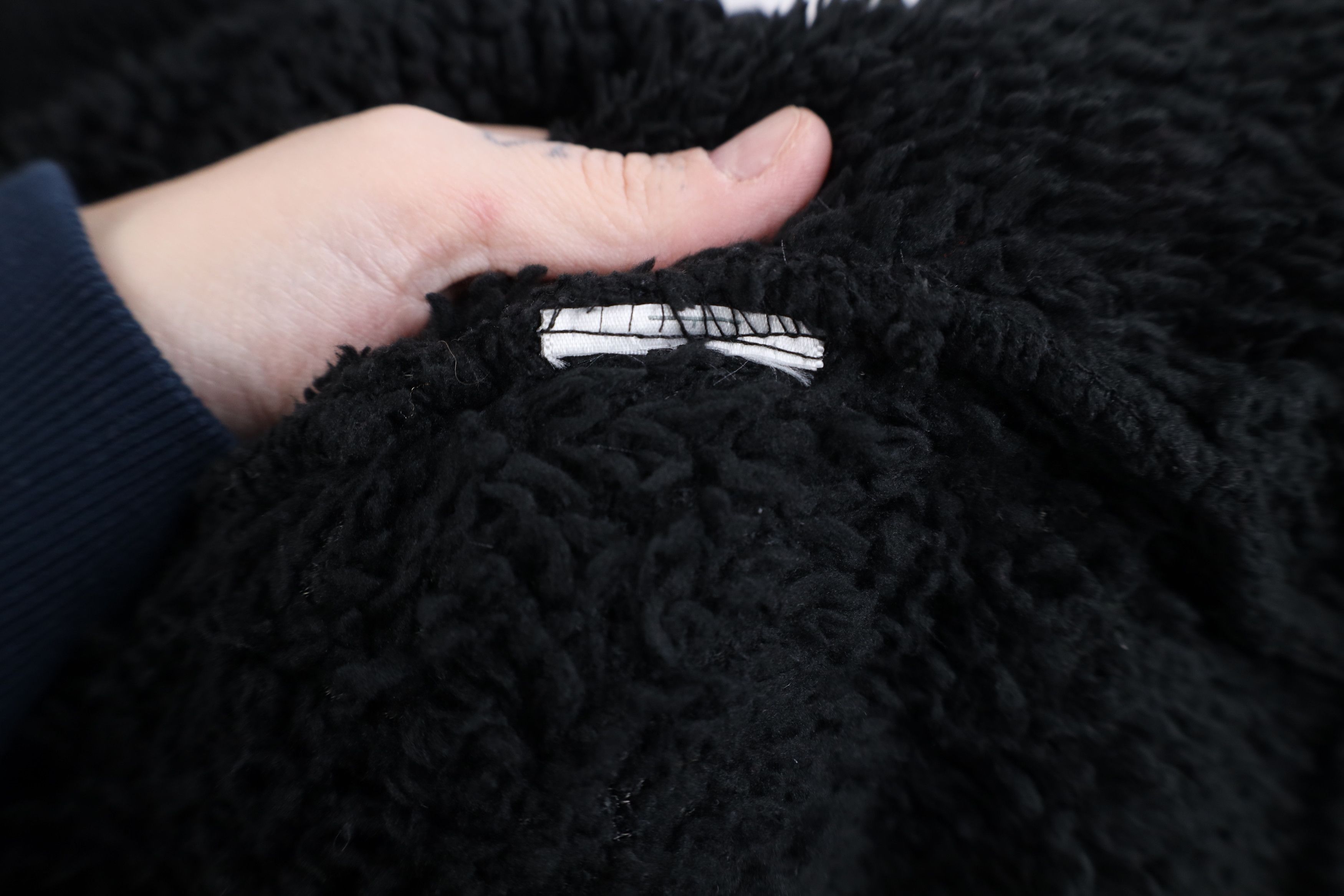 Vintage Vintage Y2K Streetwear Pile Fleece Pullover Sweater Black Size US XL / EU 56 / 4 - 10 Thumbnail