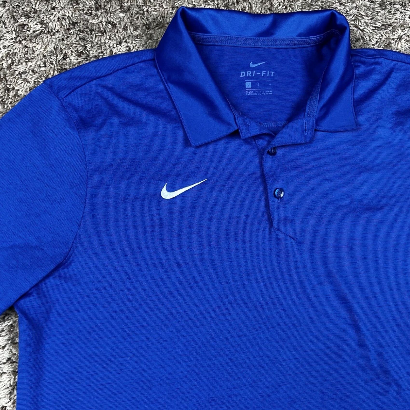 Nike Nike Golf Polo Mens L White Embroidered Swoosh Dri-Fit Activewear Polo Shirt Size US L / EU 52-54 / 3 - 4 Thumbnail