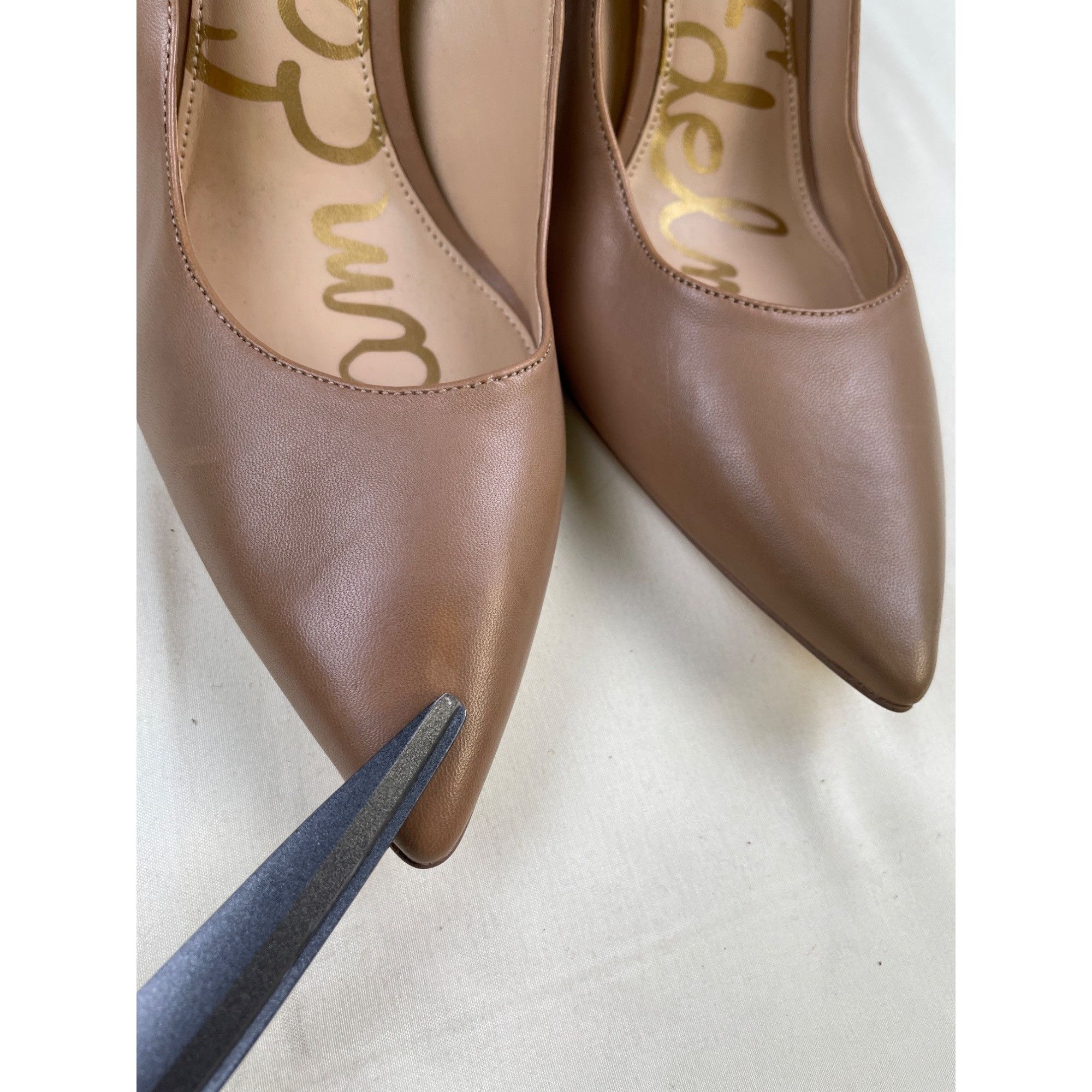 Sam Edelman Sam Edelman Women's Tan Leather Pointed toe Shoes/ Heels 4.2 Size US 10 / IT 40 - 7 Thumbnail