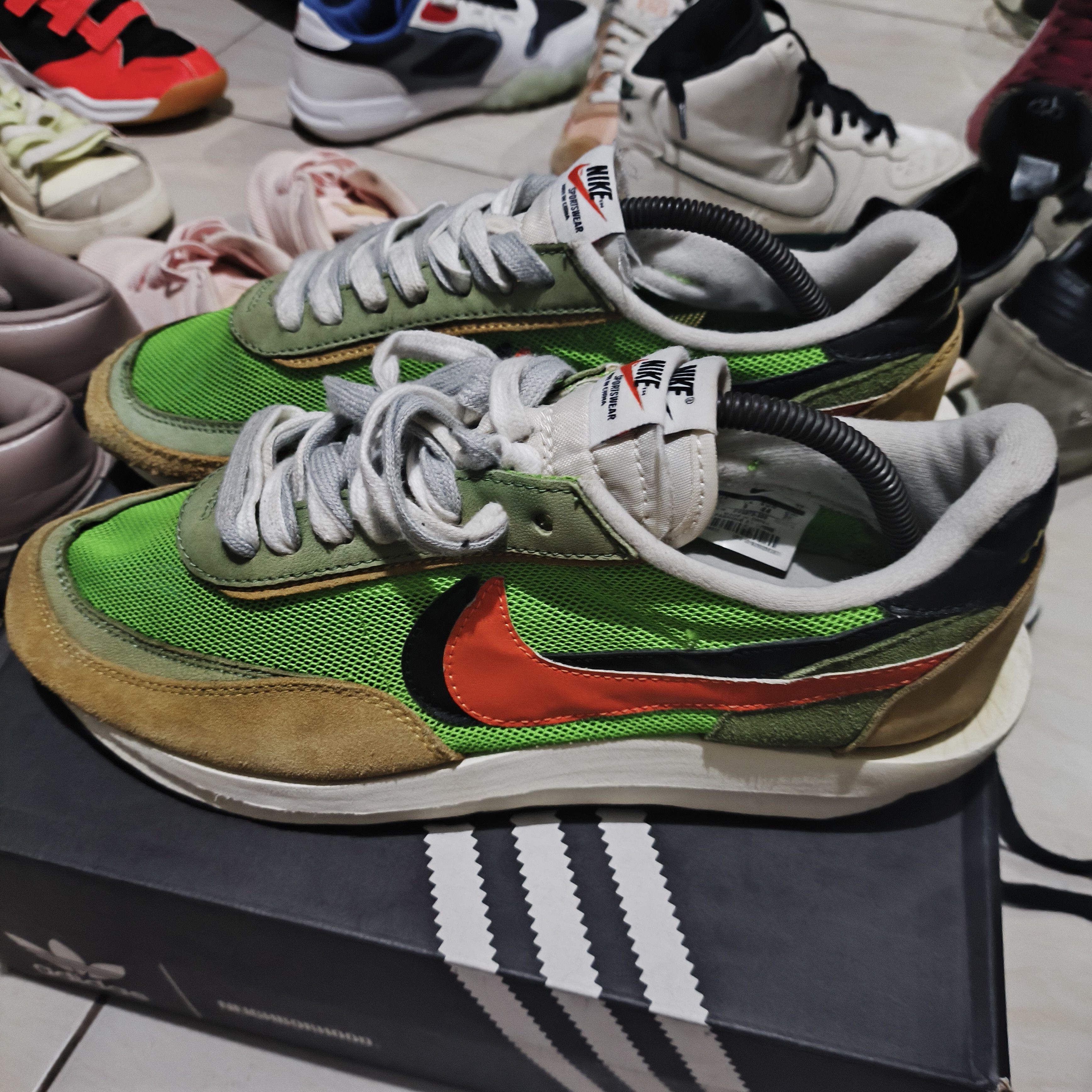 Nike × Sacai Nike sacai ld waffle green gusto shoes Size US 10.5 / EU 43-44 - 3 Thumbnail