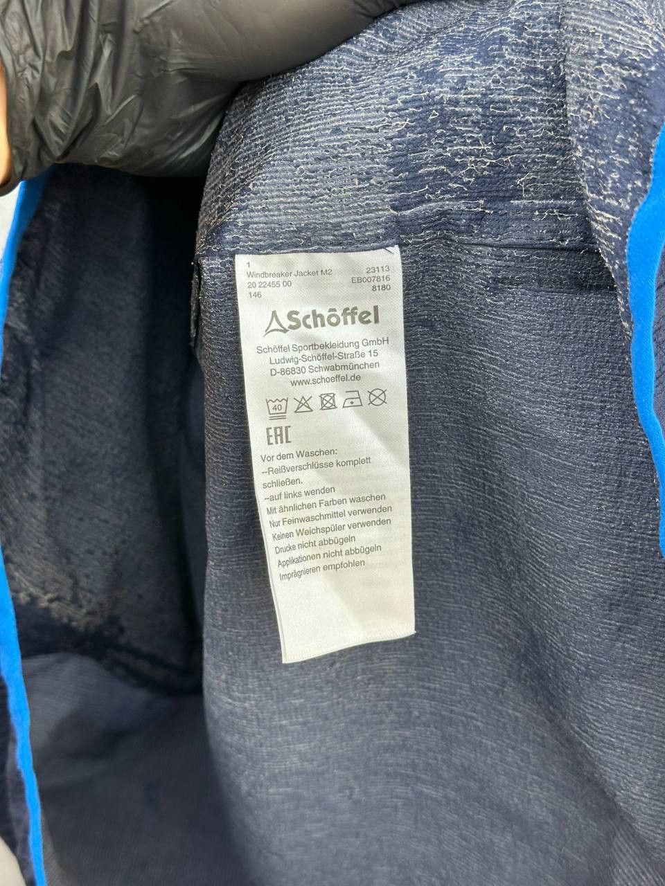 Other Schoffel Windbreaker Jacket M2 Lightweight Blue Packaway Size US L / EU 52-54 / 3 - 16 Thumbnail