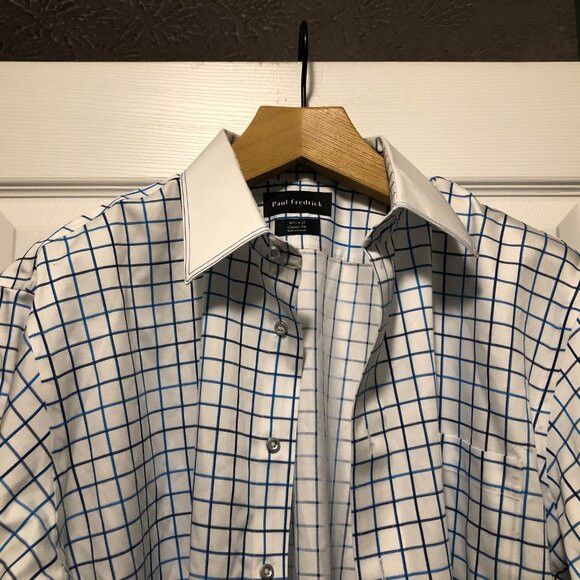 Paul Fredrick Paul Fredrick men's 100%cotton dress shirt size: 16 1/2-32 Size US L / EU 52-54 / 3 - 3 Thumbnail
