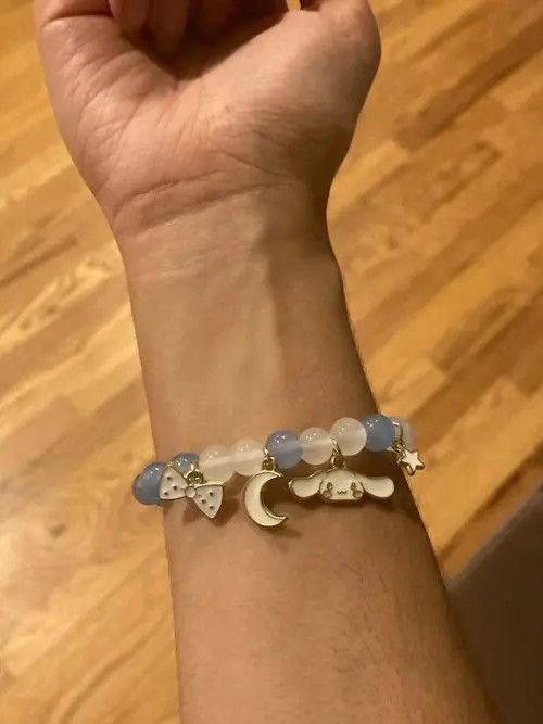 Other White Blue Elastic Rope Cinnamoroll Kuromi Cartoon Bracelets Size ONE SIZE - 2 Thumbnail