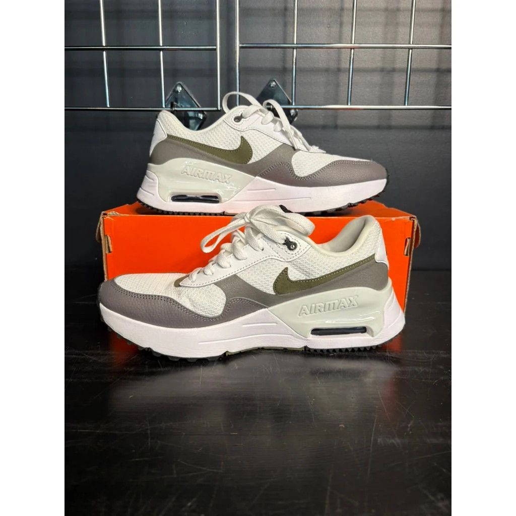 Nike Nike Air Max "SYSTM" (White Medium Olive) **PRE-OWNED** - Size 7.5M Size US 7.5 / EU 40-41 - 2 Thumbnail