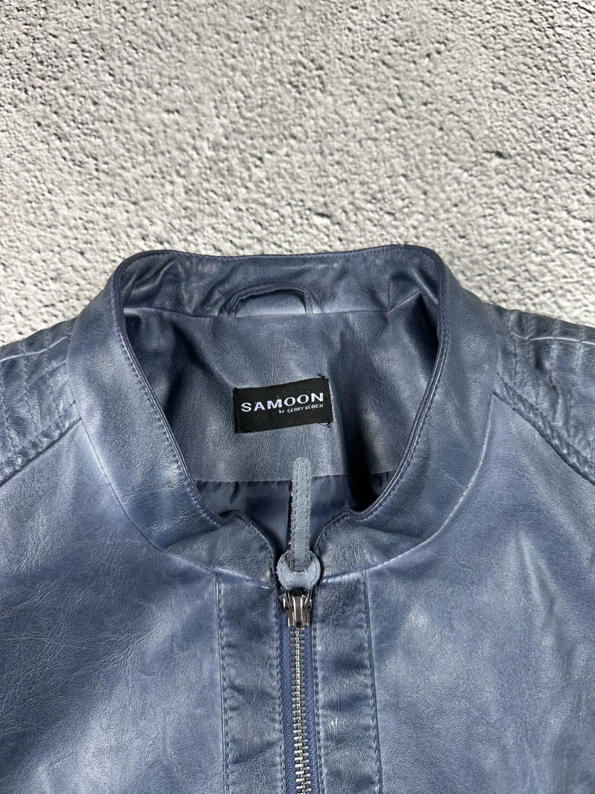 Leather Vintage Leather Biker Jacket Y2K Faded Coat Hype Size M / US 6-8 / IT 42-44 - 6 Thumbnail