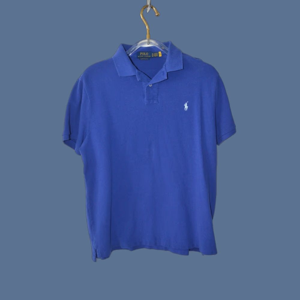 Polo Ralph Lauren Polo Ralph Lauren Polo Shirt Blue XL Slim Fit Men's SS Shirt Embroidered Logo Polo Ralph Lauren Polo Short Sleeve Solid Blue Modern Classic Fit Size US XL / EU 56 / 4 - 1 Thumbnail