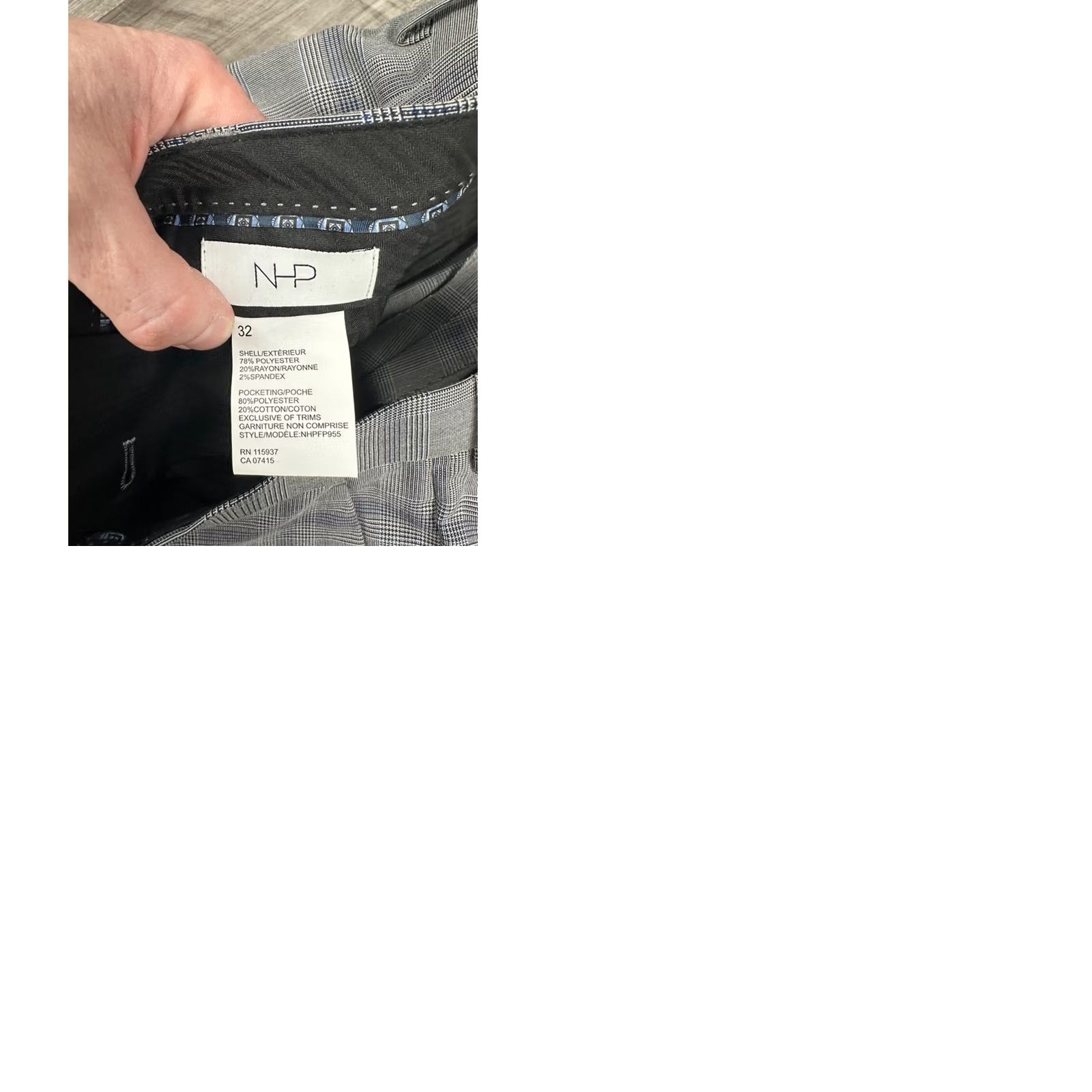 Avenue NHP Saks Fifth Avenue Plaid Athletic Performance Suit - 40R Suit Men Gray 2 Piece Regular Classic 90s Size 40R - 9 Thumbnail