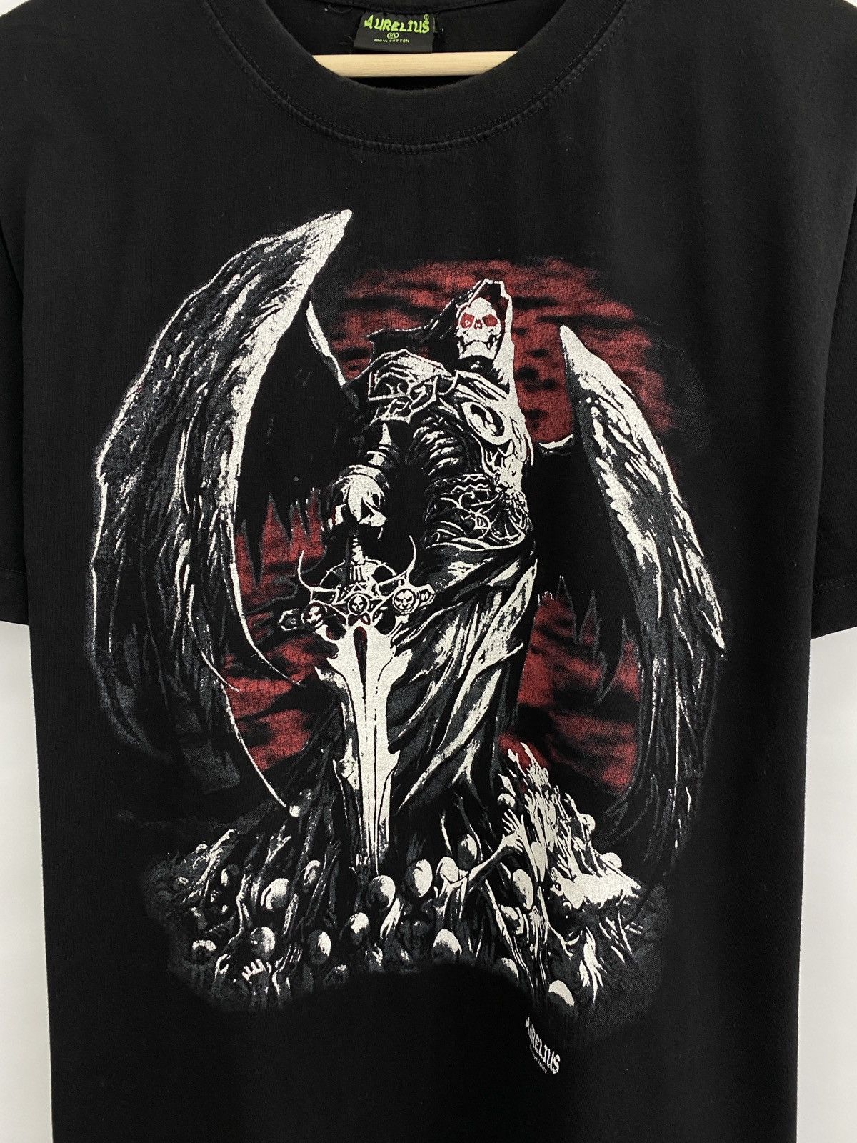 4GSELLER 🇺🇸💀 Vintage Skull Death All Over Print T-Shirt Y2K Retro Rare Size US XL / EU 56 / 4 - 4 Thumbnail