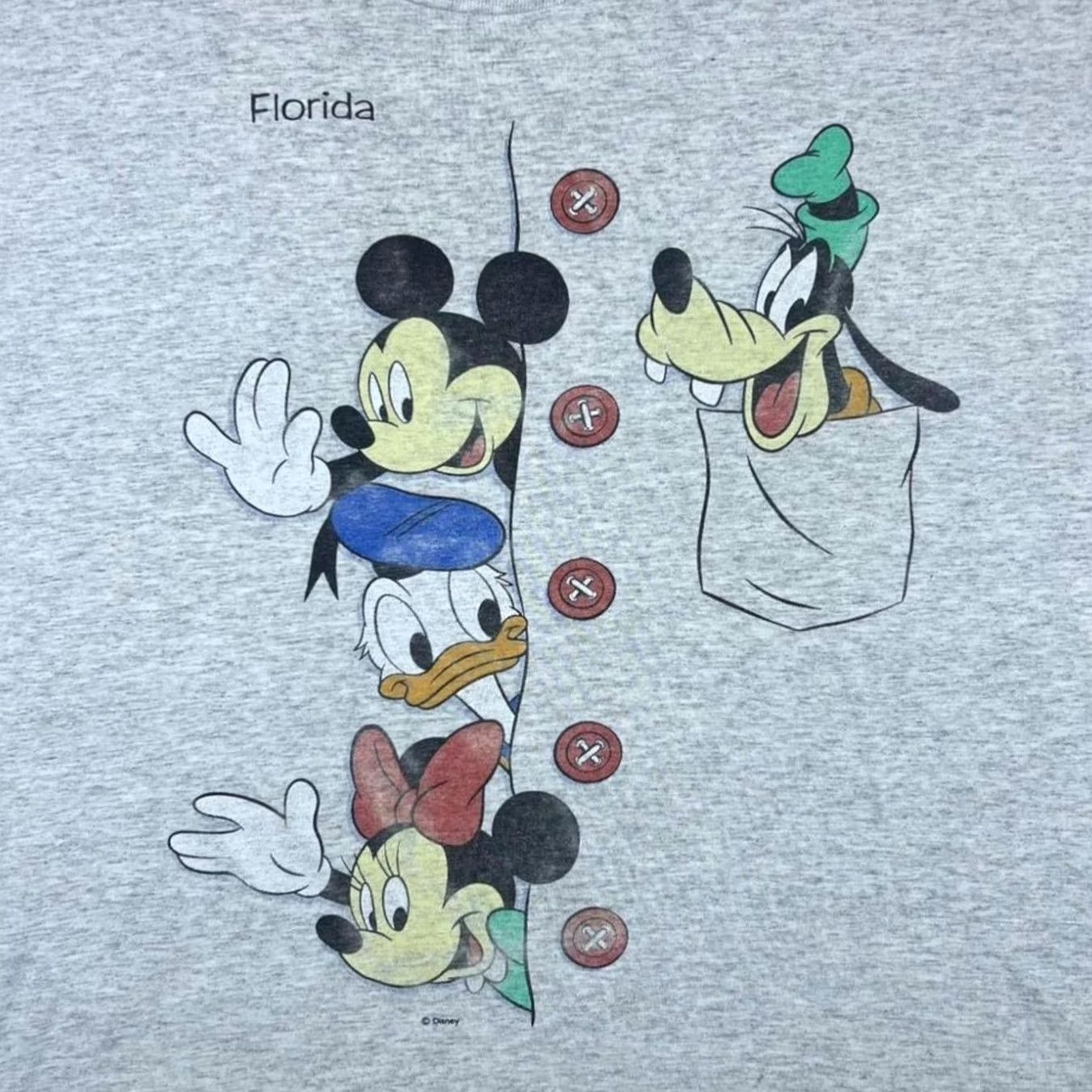 Disney VINTAGE Sherry's Best Disney "Florida" Graphic Grey T-Shirt XL Mens Shirt Graphic Print Florida Collection Disney Mickey Mouse, 1990s Style Size US XL / EU 56 / 4 - 3 Thumbnail