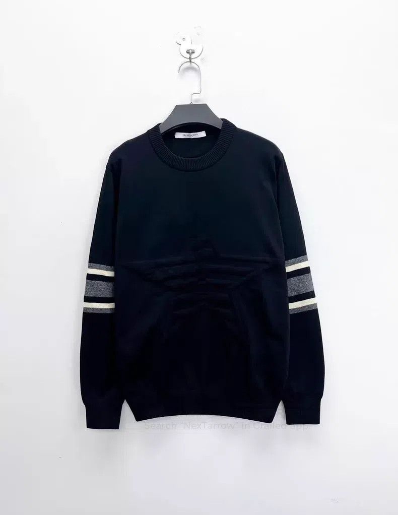 Givenchy Givenchy Black Classic Raised Star Large Logo Striped Knit Size US S / EU 44-46 / 1 - 1 Thumbnail