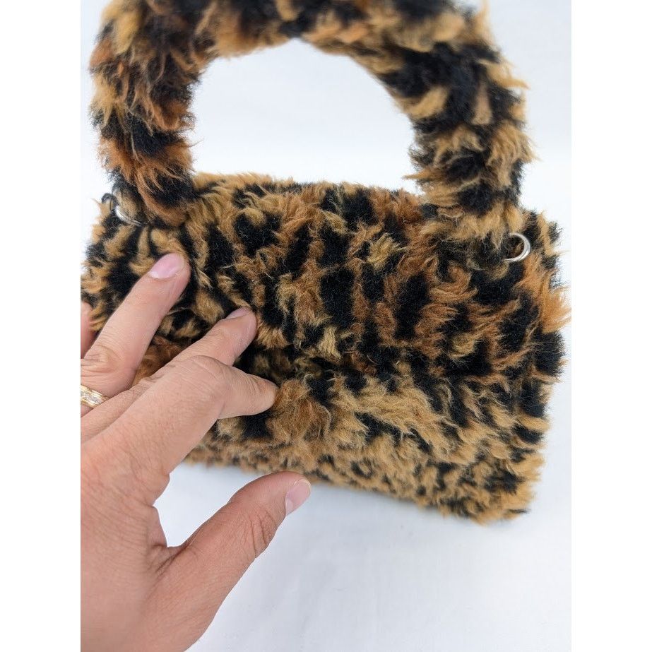 Balenciaga o1rshd1 Size:OS / Leopard Hourglass Top Hand Bag Beige/Brown Size ONE SIZE - 8 Thumbnail