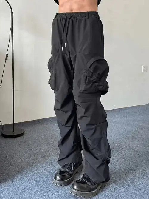 Designer Gray skate cargo pleated pants Size US 32 / EU 48 - 7 Thumbnail