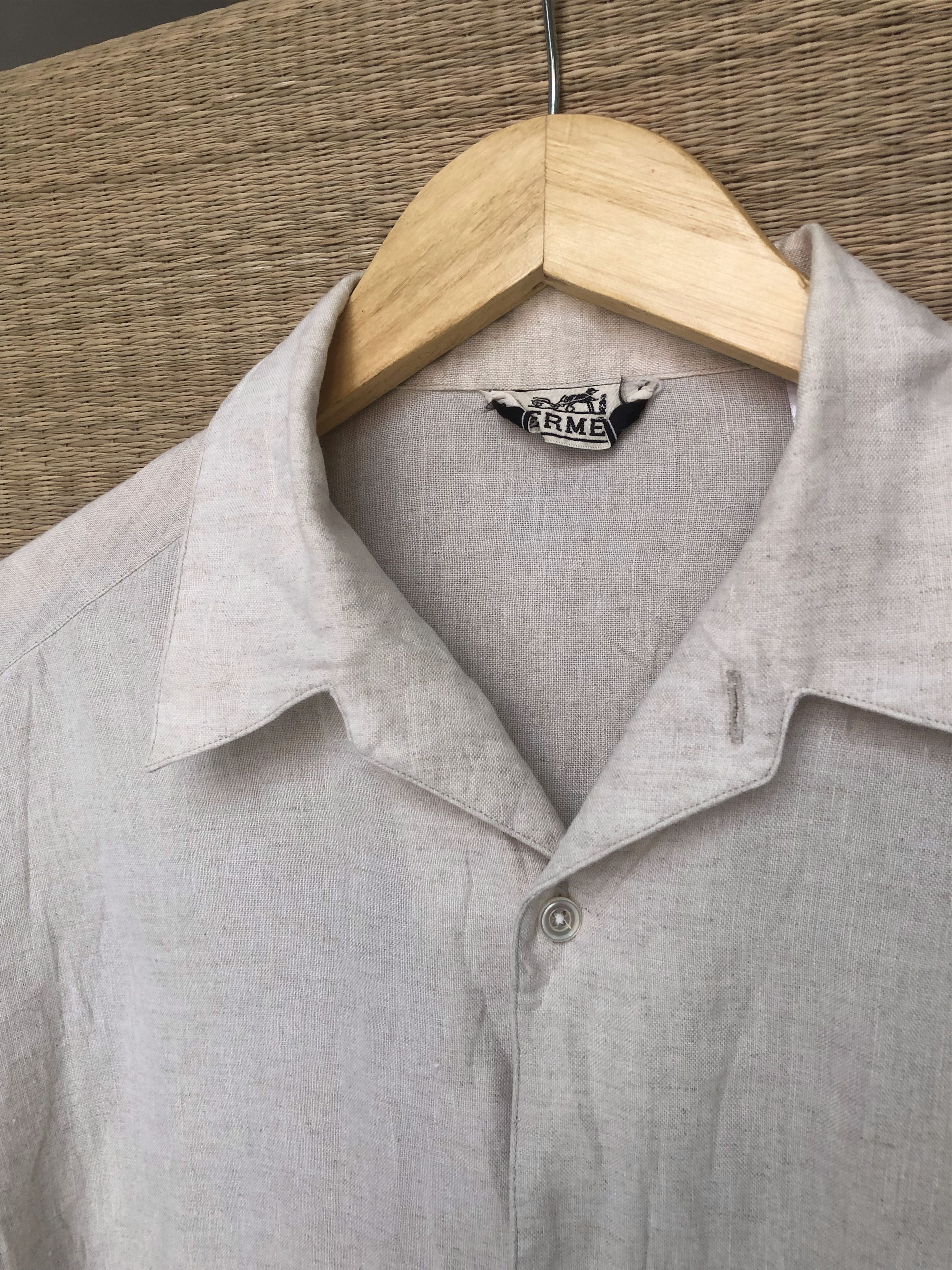 Hermes oatmeal linen shirt Size US S / EU 44-46 / 1 - 2 Thumbnail