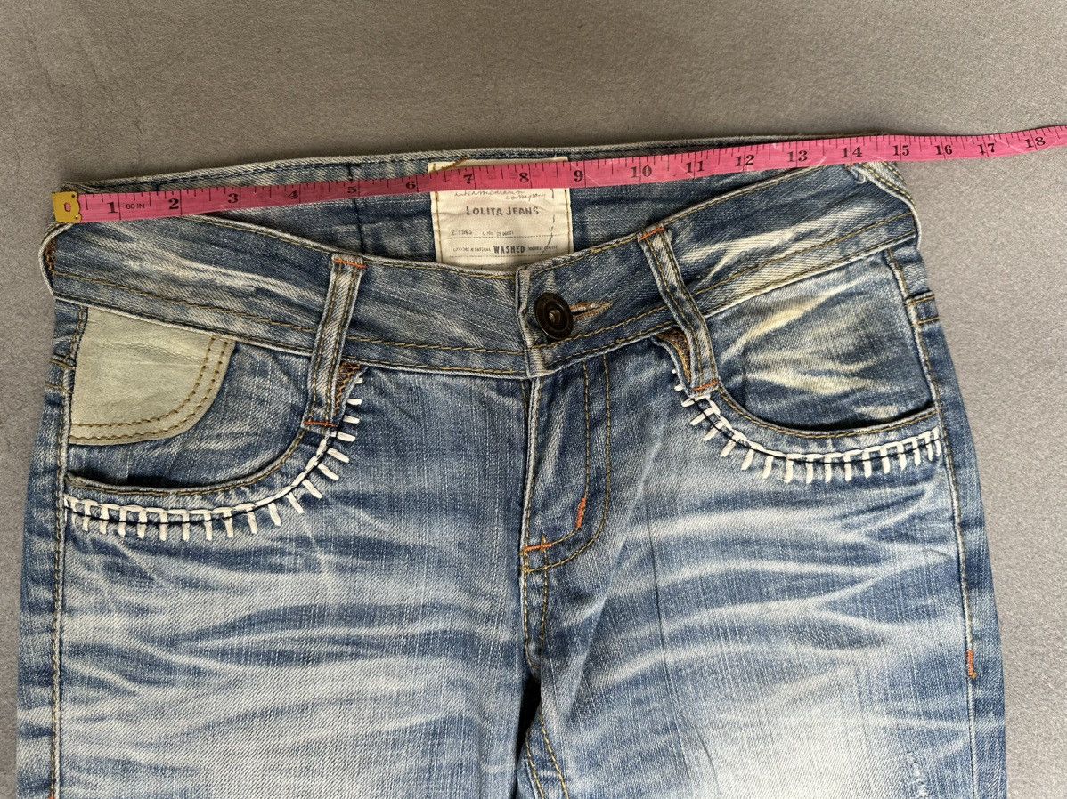 Japanese Brand FLARE Lolita Claw Marks Distressed Denim Size US 29 - 3 Thumbnail