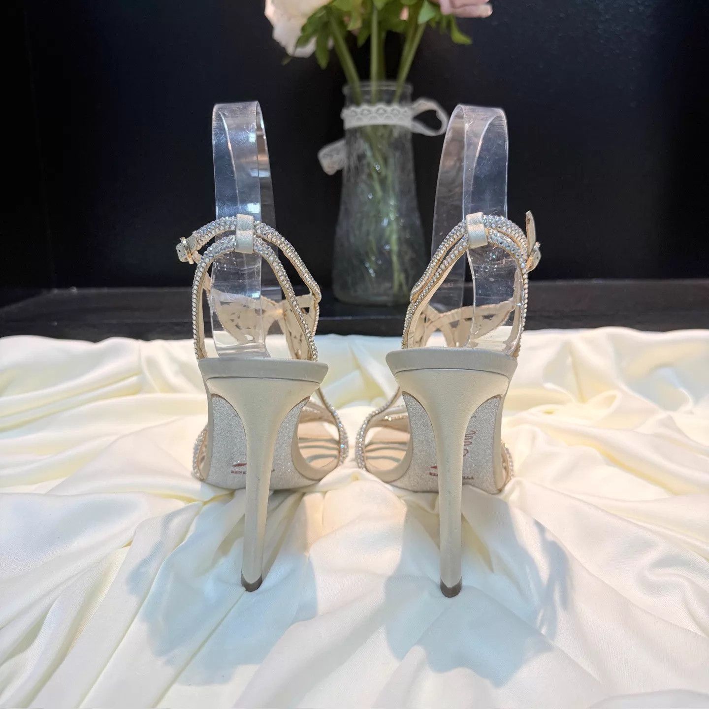 Rene Caovilla RENE CAOVILLA Strappy Crystal Heels Size 37 NWT Size US 6.5 / IT 36.5 - 3 Thumbnail