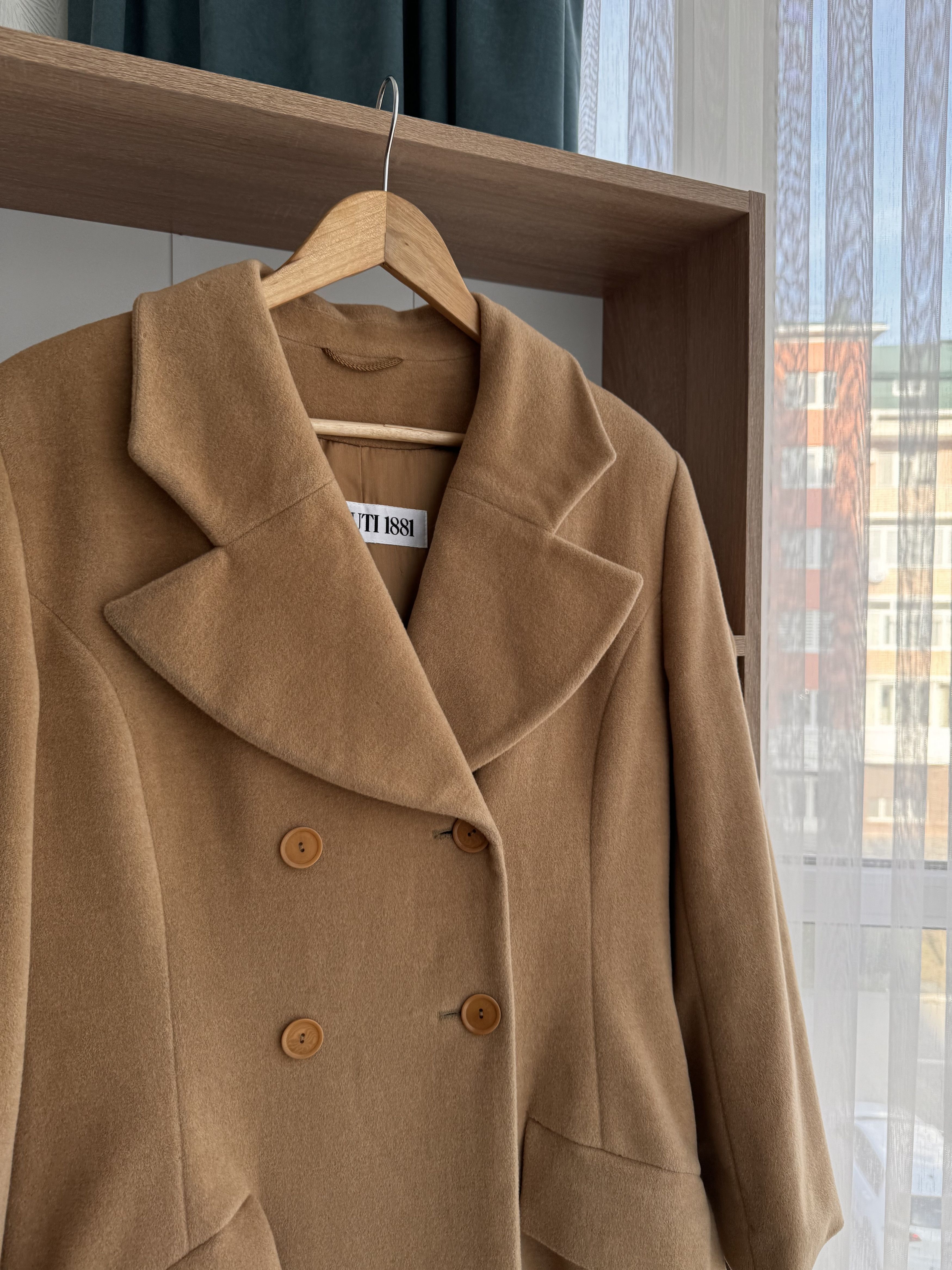 Cerruti 1881 Vintage Cerruti 1881 Wool & Cashmere Beige W’ Coat Size M / US 6-8 / IT 42-44 - 5 Thumbnail
