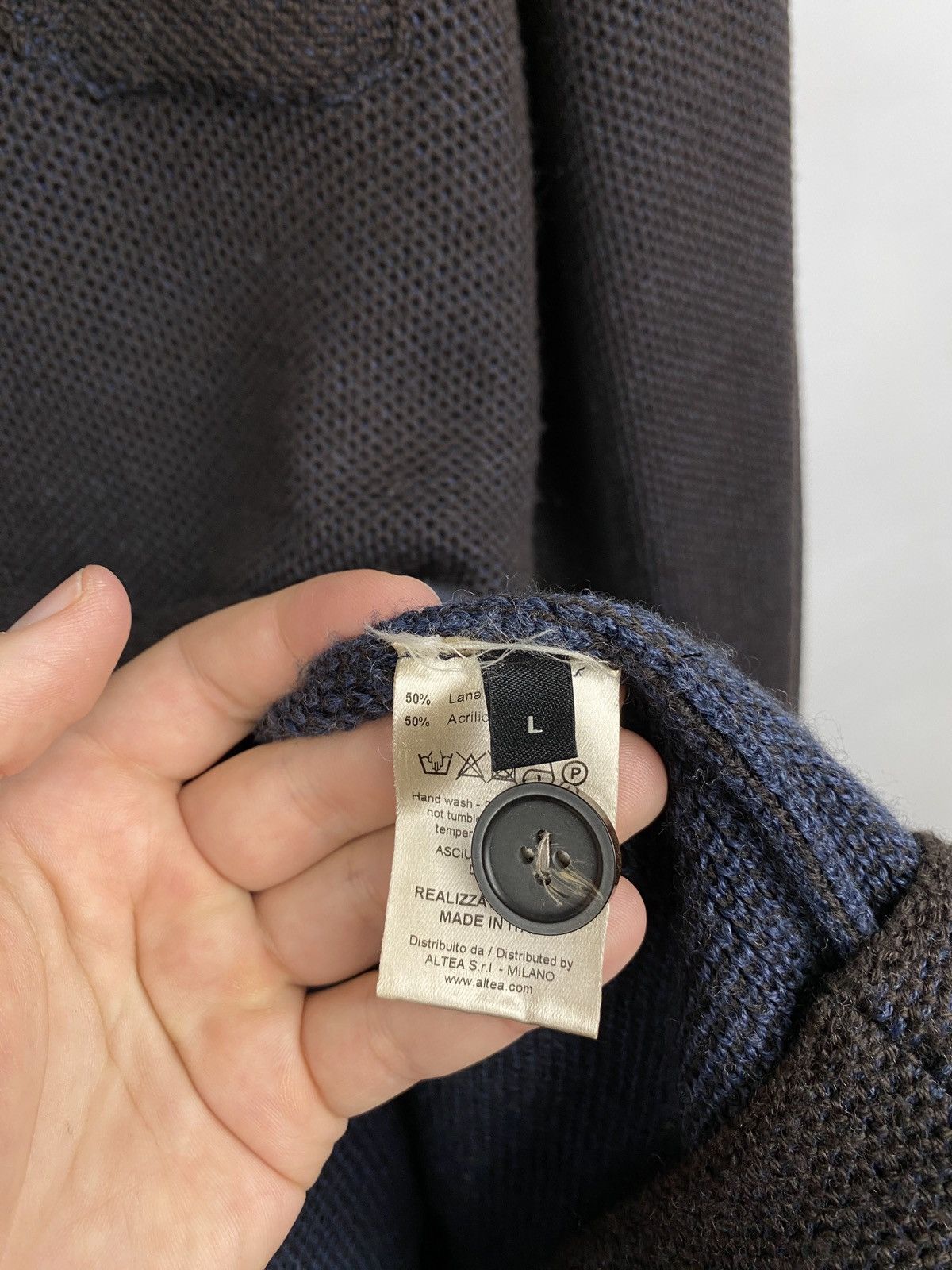 Altea 🇮🇹 Altea Lana Wool Cardigan made in Italy Rare Retro Aran Y2K Size US XL / EU 56 / 4 - 7 Thumbnail