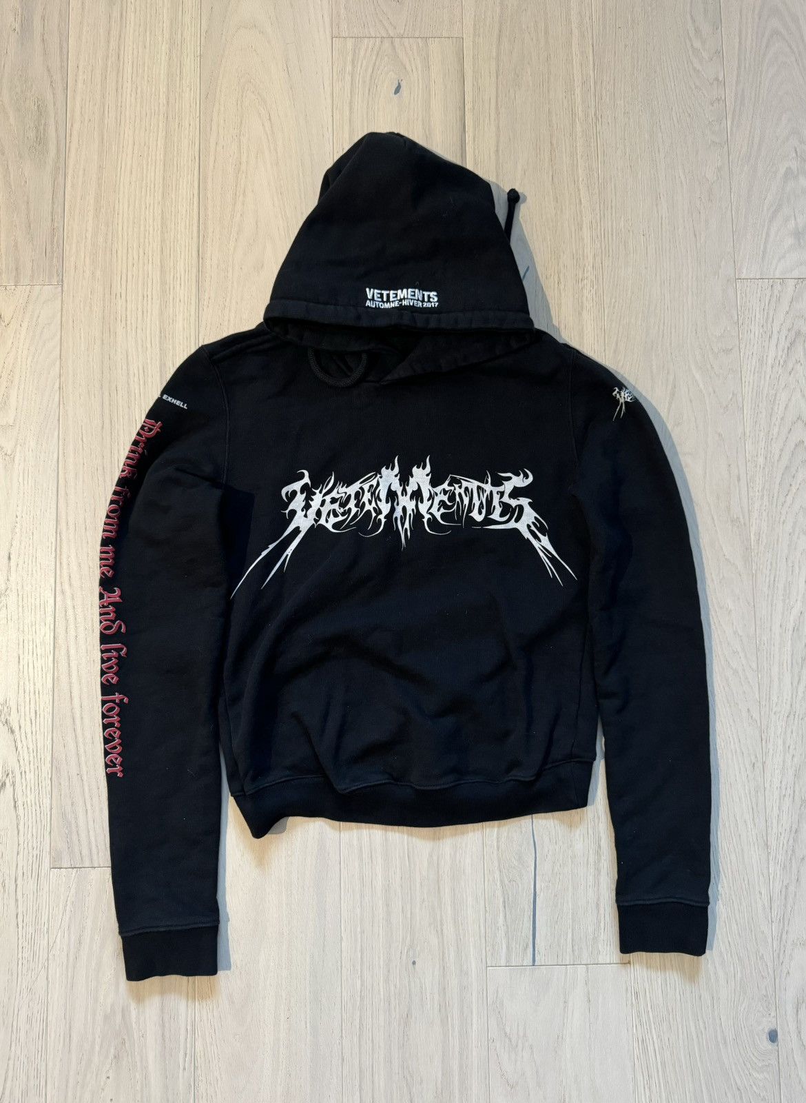 Vetements Vetements Total Fucking Darkness Cropped Hoodie | Grailed