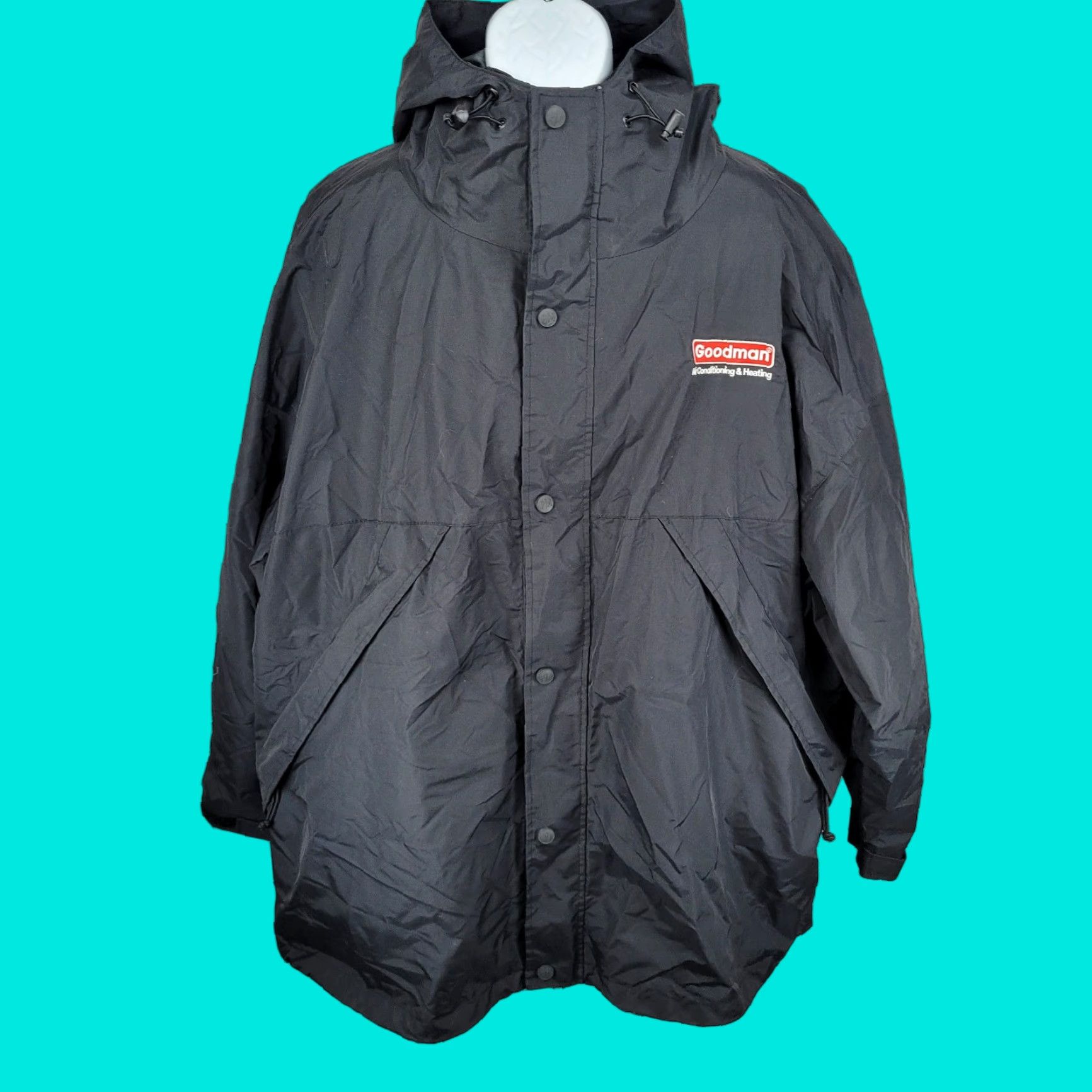 Port Authority Goodman Air Conditioning & Heating Black Hood Removable Fleece Lined Jacket 3XL Size US XXL / EU 58 / 5 - 1 Thumbnail