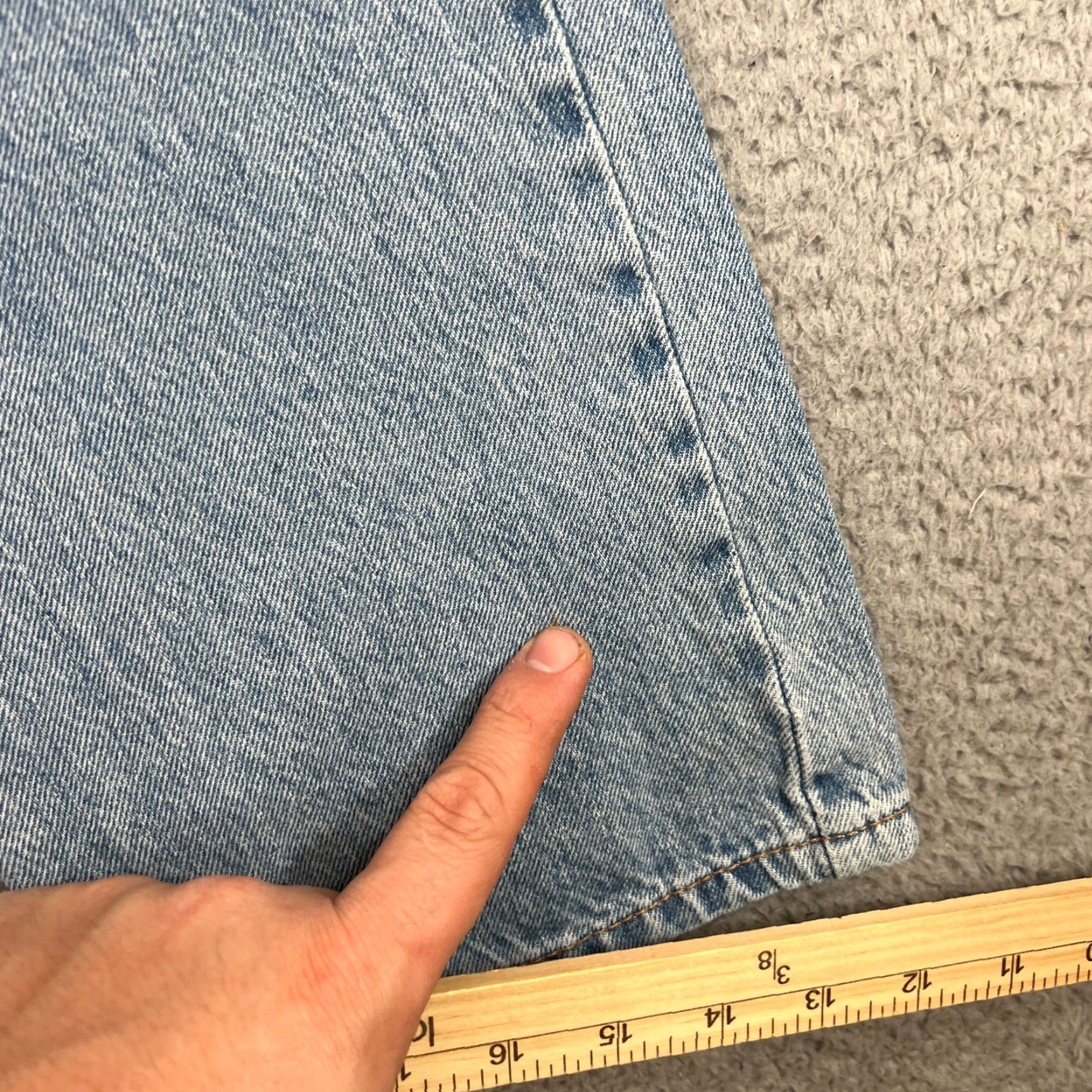 Levi's Levis 502 Taper Fit Jeans Mens Light Wash 36x30 Blue Denim 5-Pocket Levi's 500 Series Regular Mid Rise Cotton Blend Zip Size US 36 / EU 52 - 6 Thumbnail
