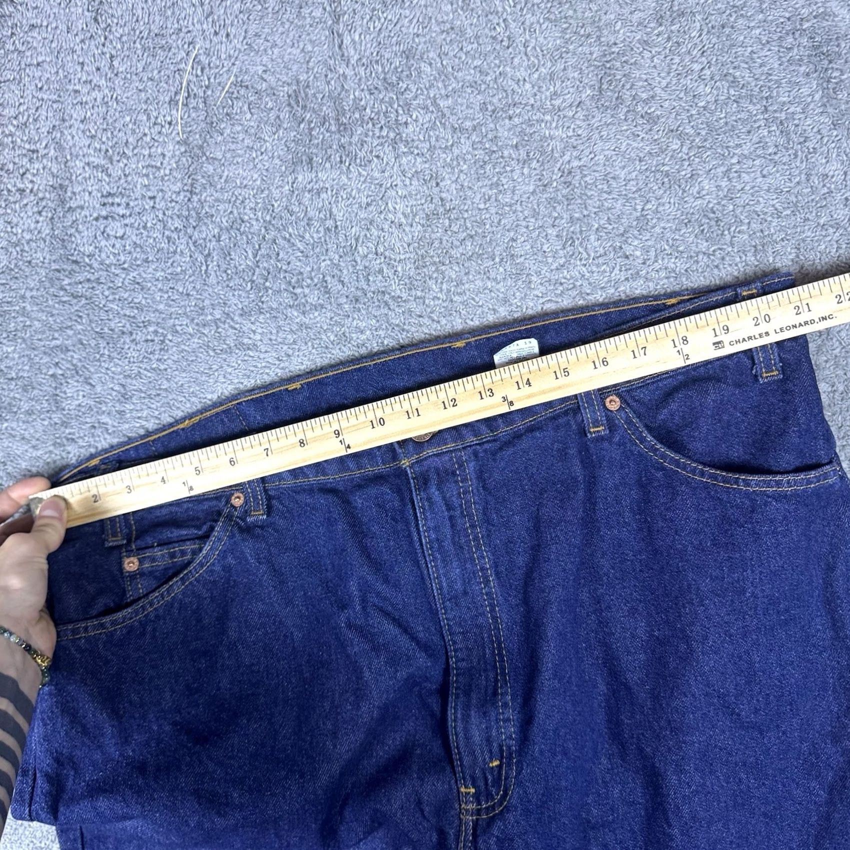 Levi's Vintage Levi'S 601 Jeans Men 44x30 USA Made 1996 White Tab Tapered 90s Dark - 42x30 Denim Size US 44 / EU 60 - 5 Thumbnail